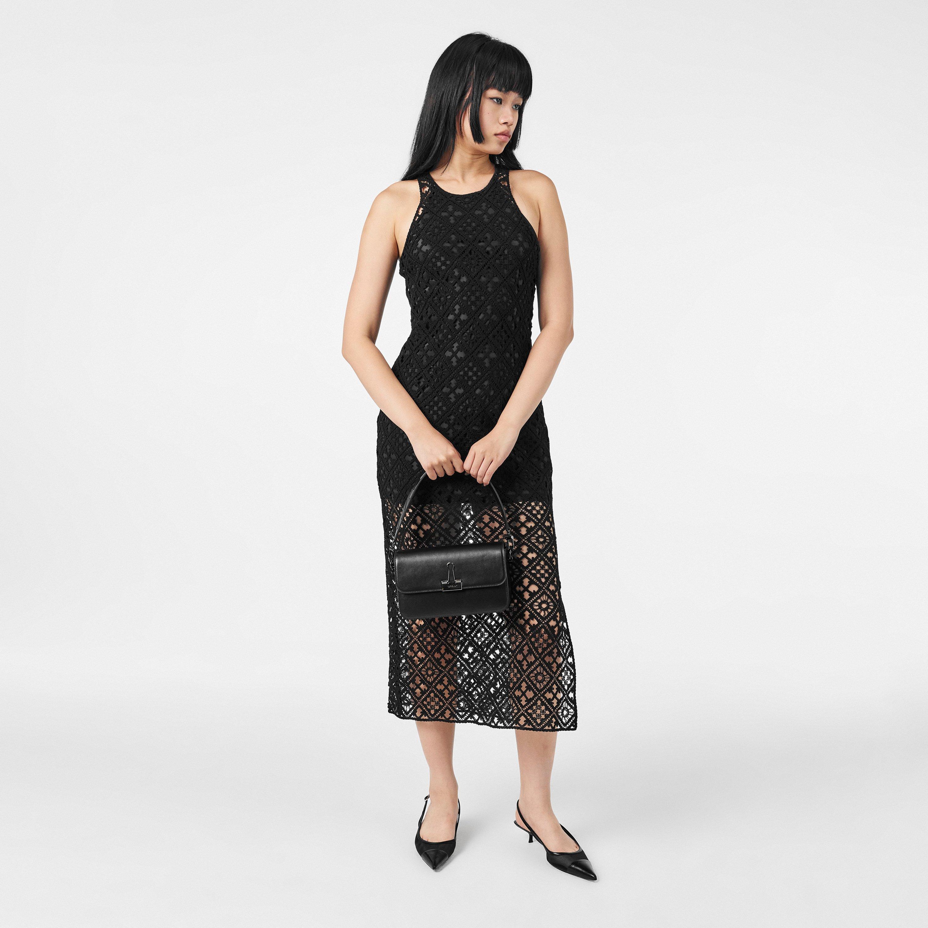 Black - Off White - Women's Maxi Dress - 6