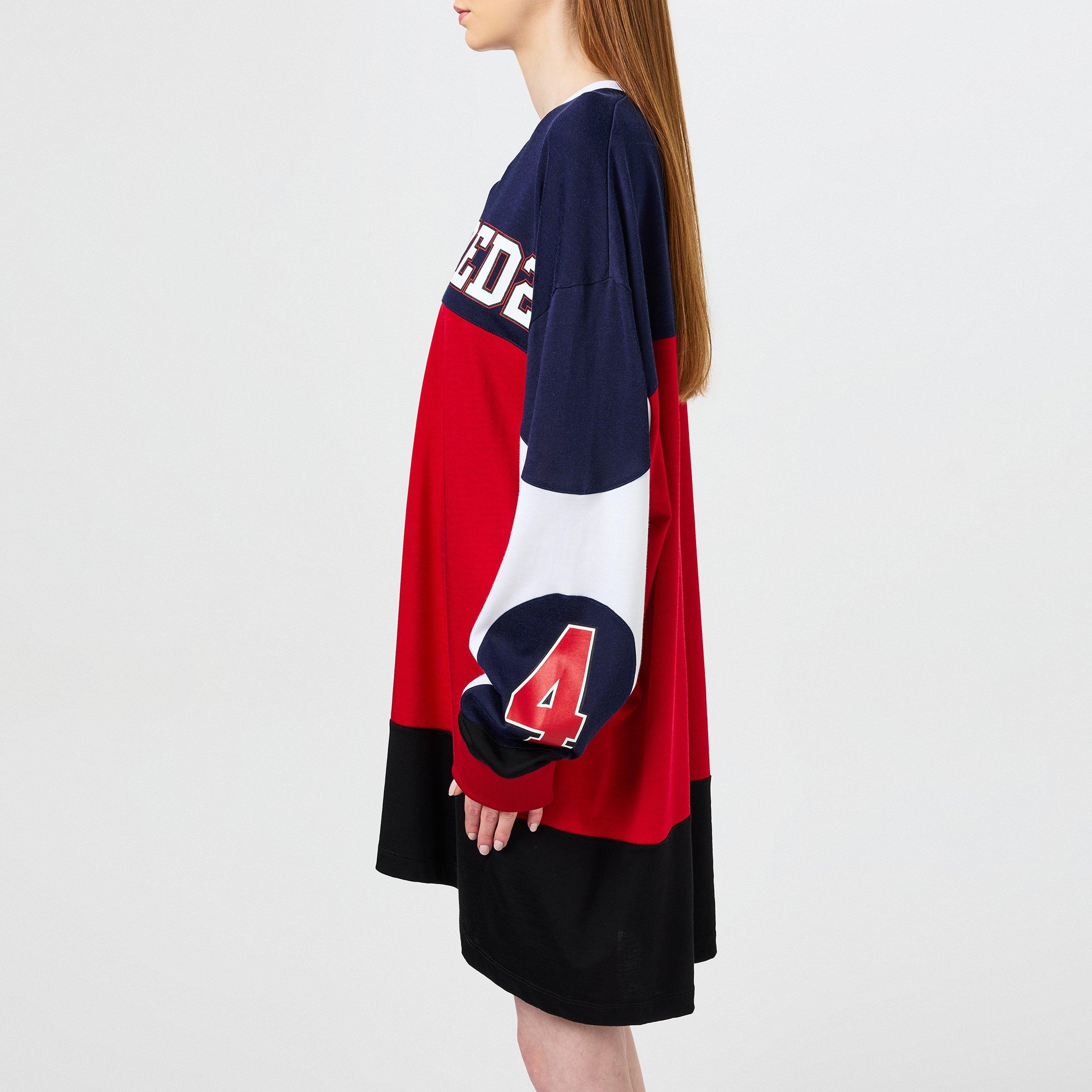 Red/Black - DSquared2 - Baseball Sweat Dress - 2