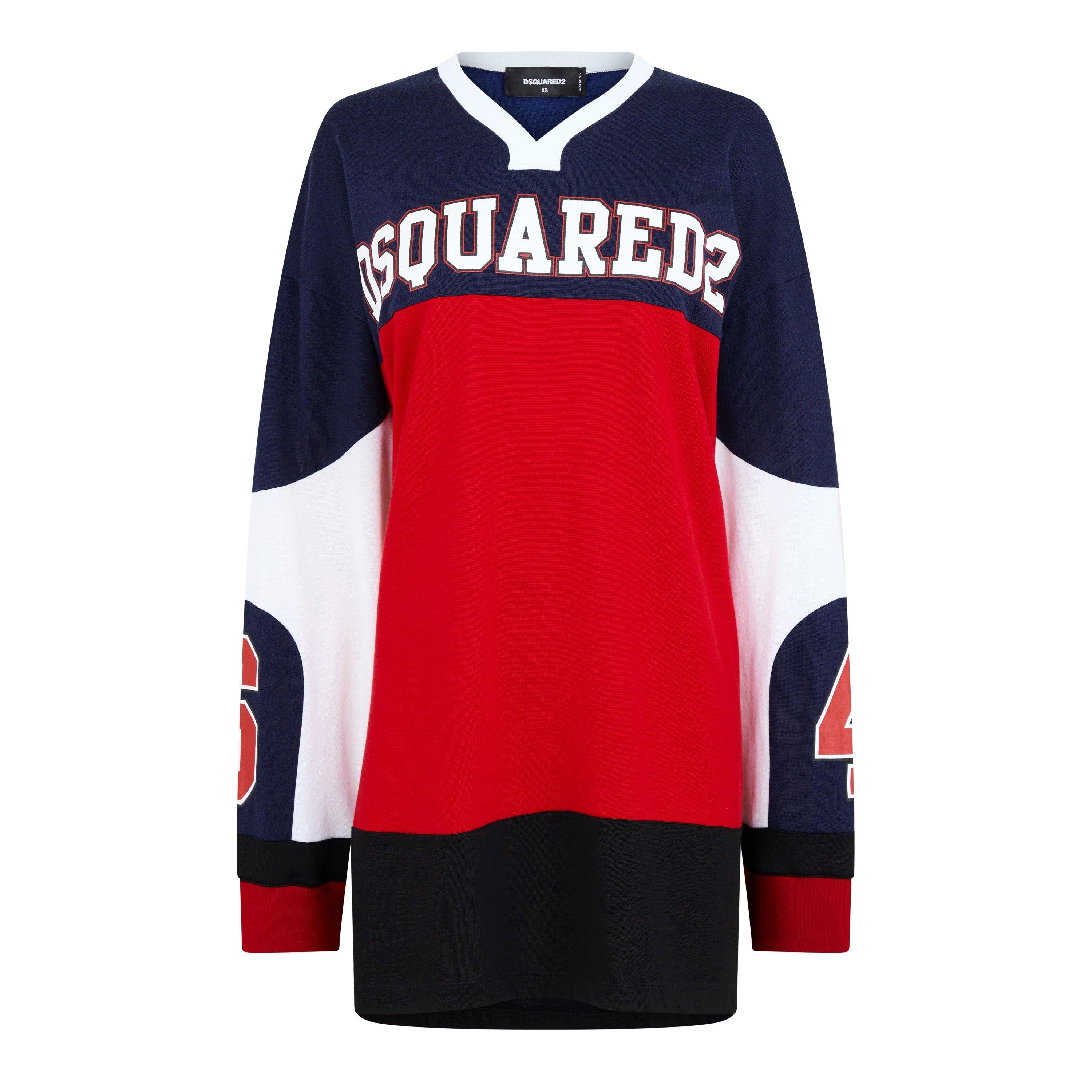 Red/Black - DSquared2 - Baseball Sweat Dress - 5