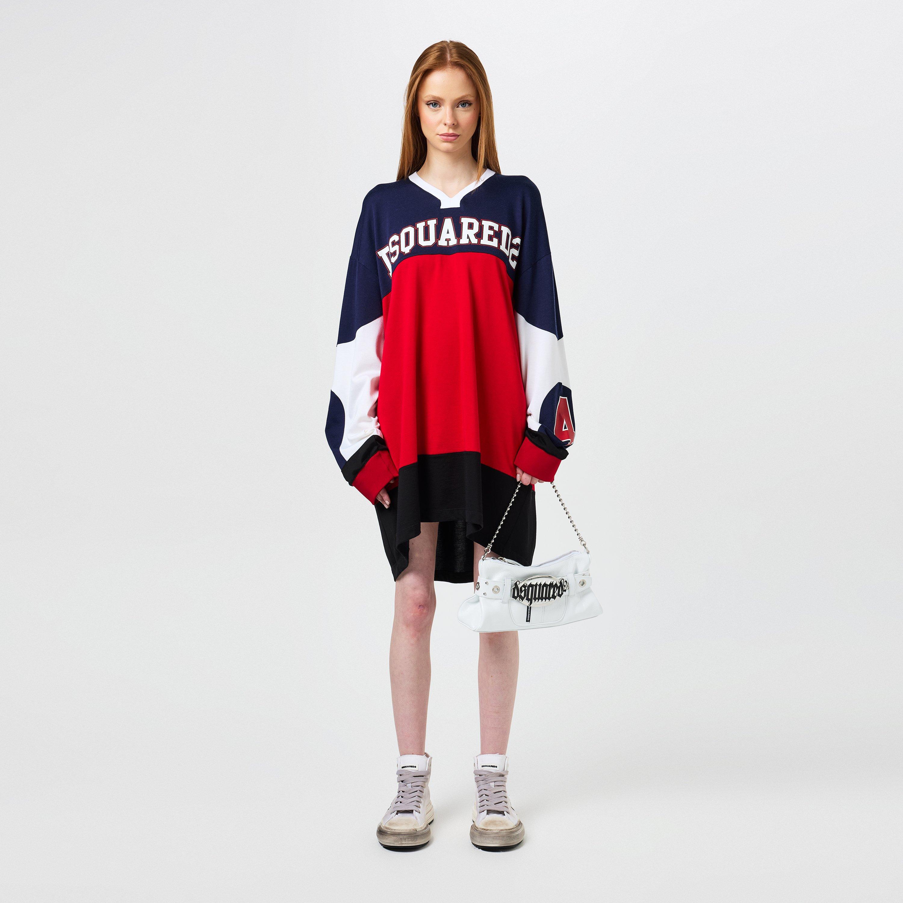 Red/Black - DSquared2 - Baseball Sweat Dress - 4