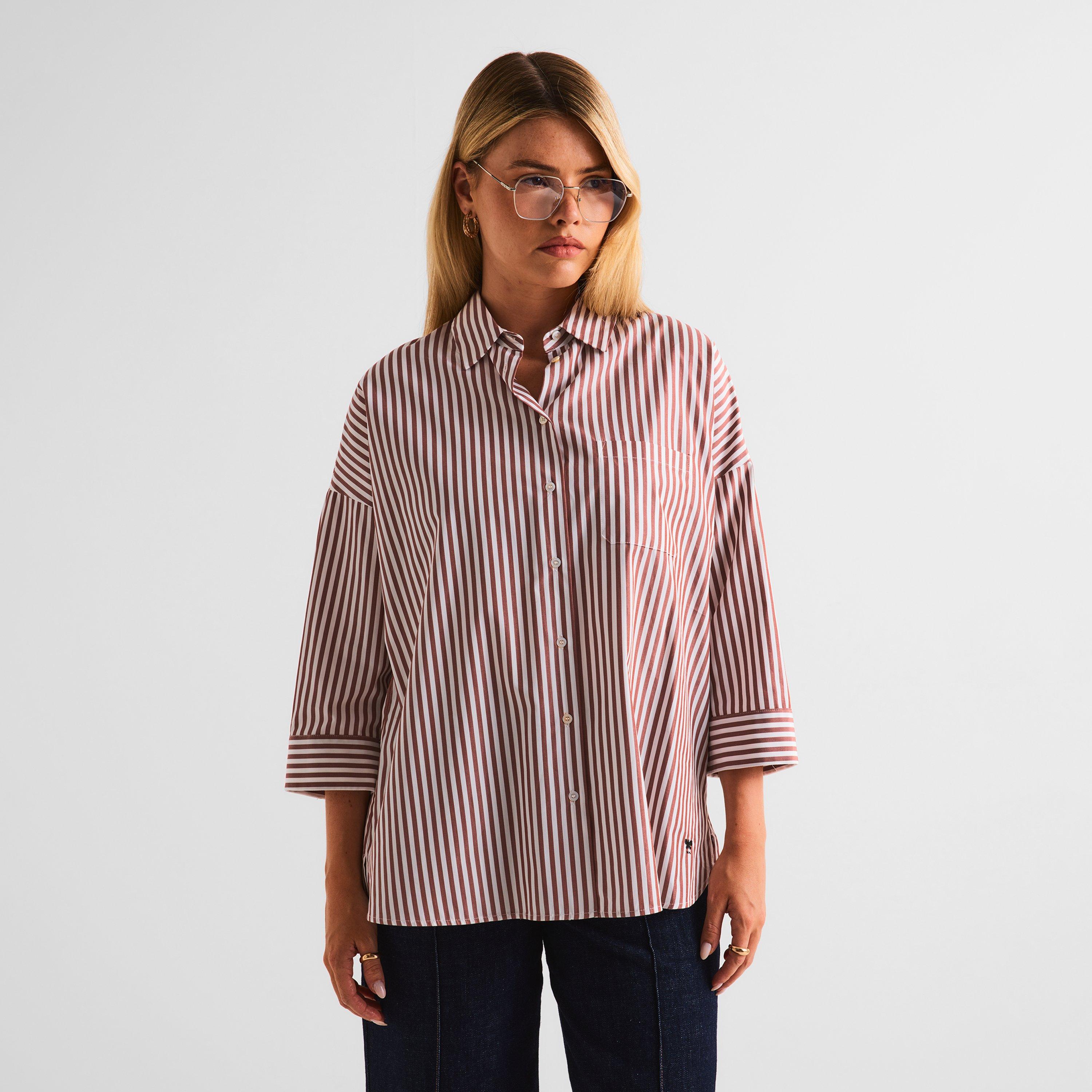 Light Brown - Weekend Max Mara - Women's Weekend Giralda Long Sleeve Patterned Shirt - 3