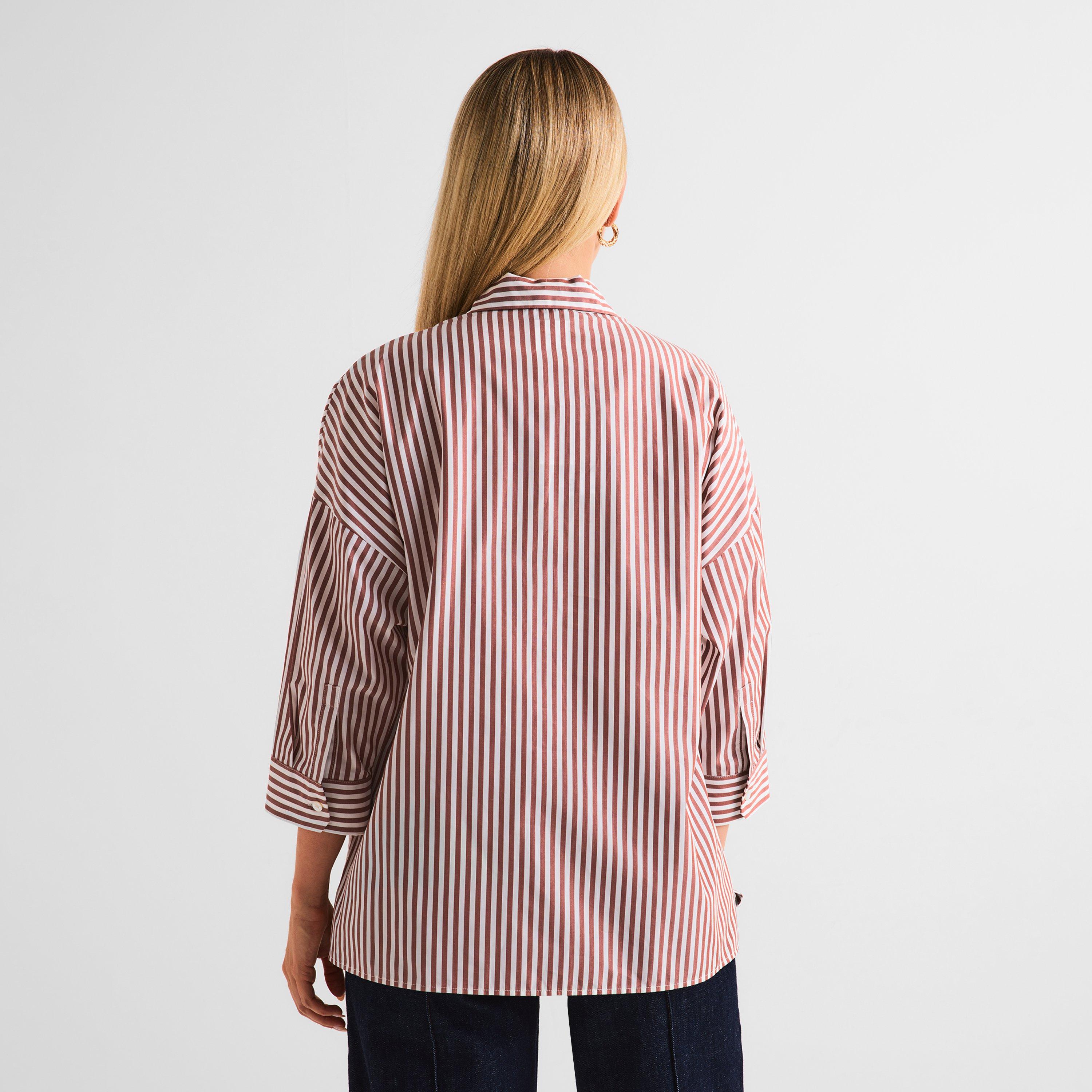 Light Brown - Weekend Max Mara - Women's Weekend Giralda Long Sleeve Patterned Shirt - 4