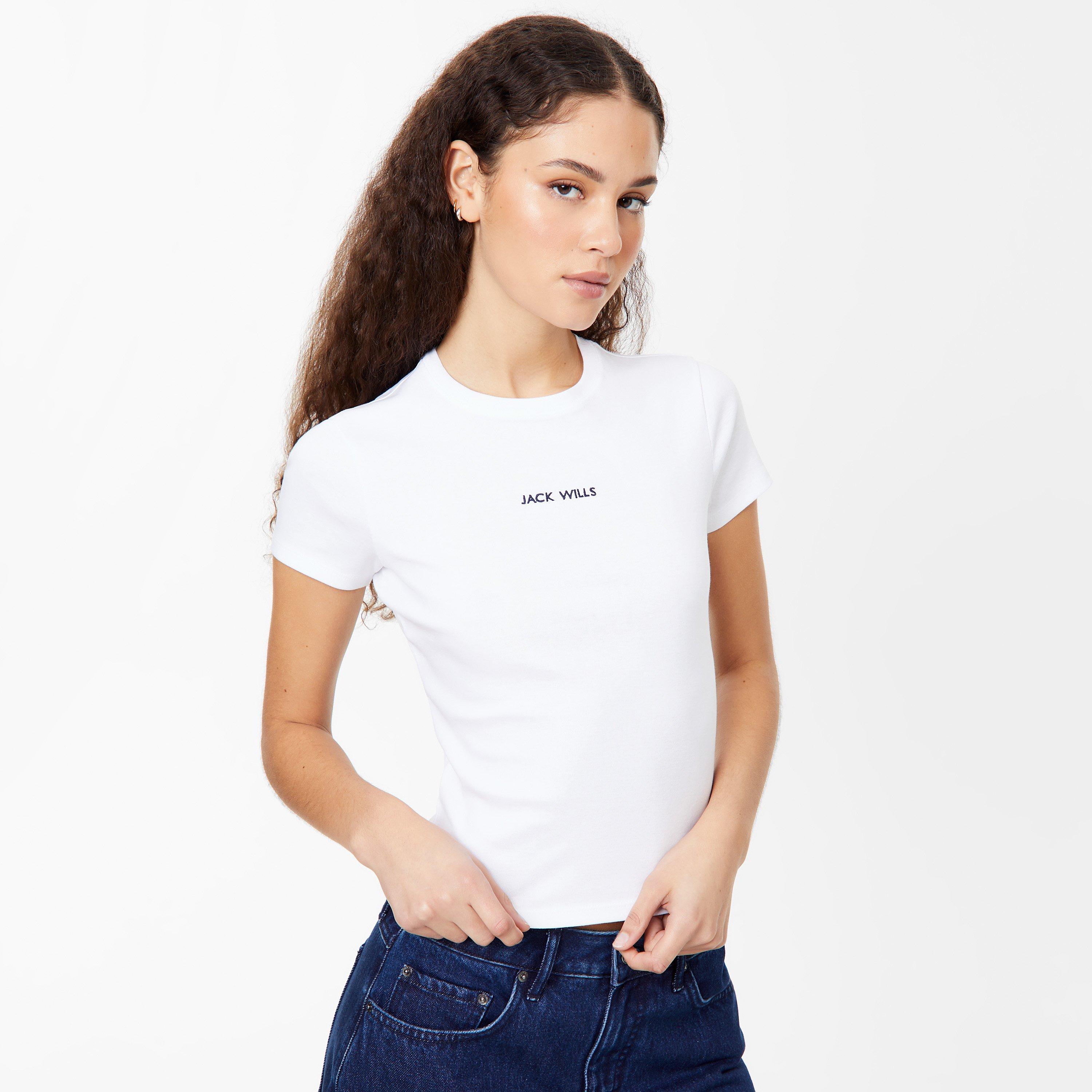 White - Jack Wills - Longline Baby T-Shirt - 1
