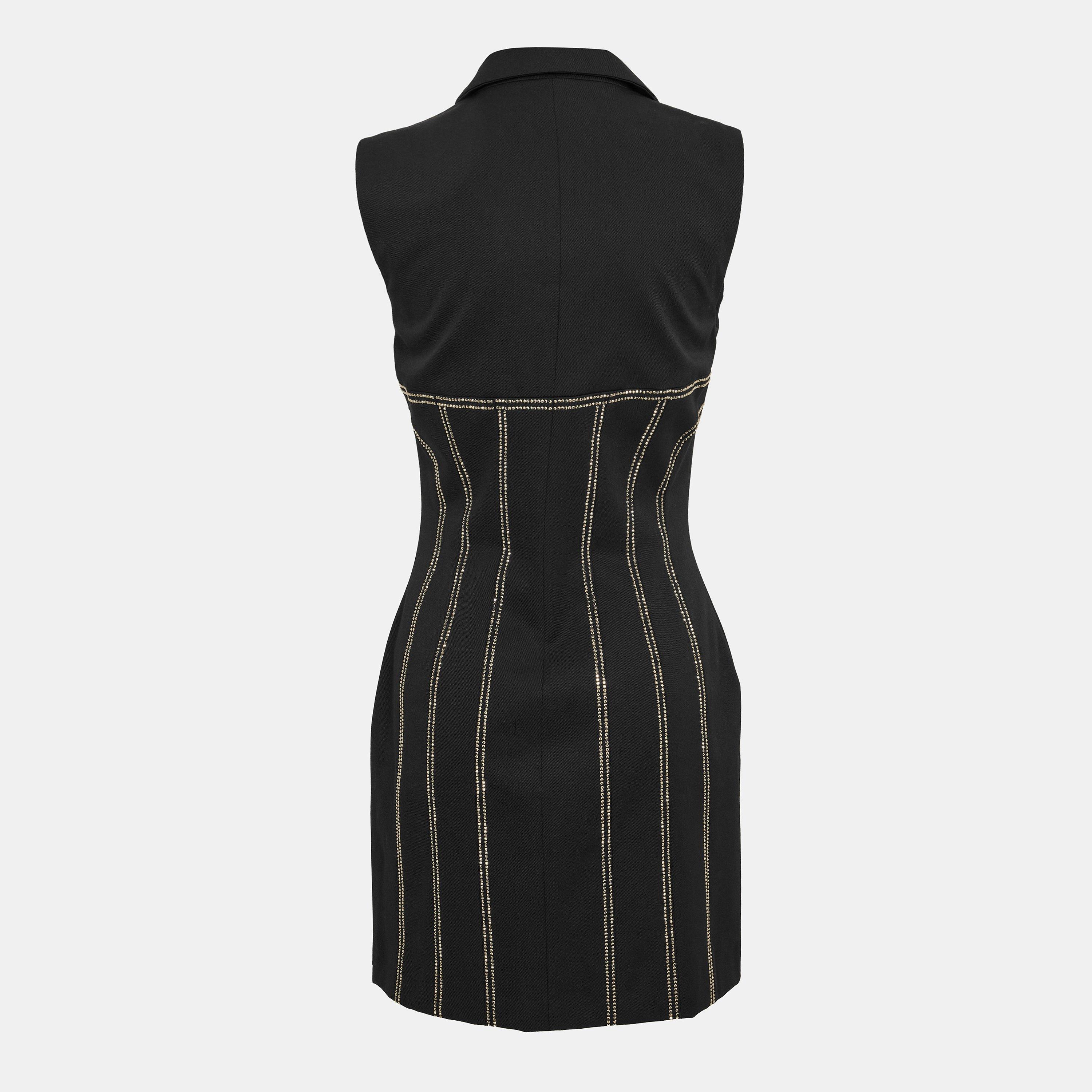 Black - Off White - Women's Blazer Dress - 2