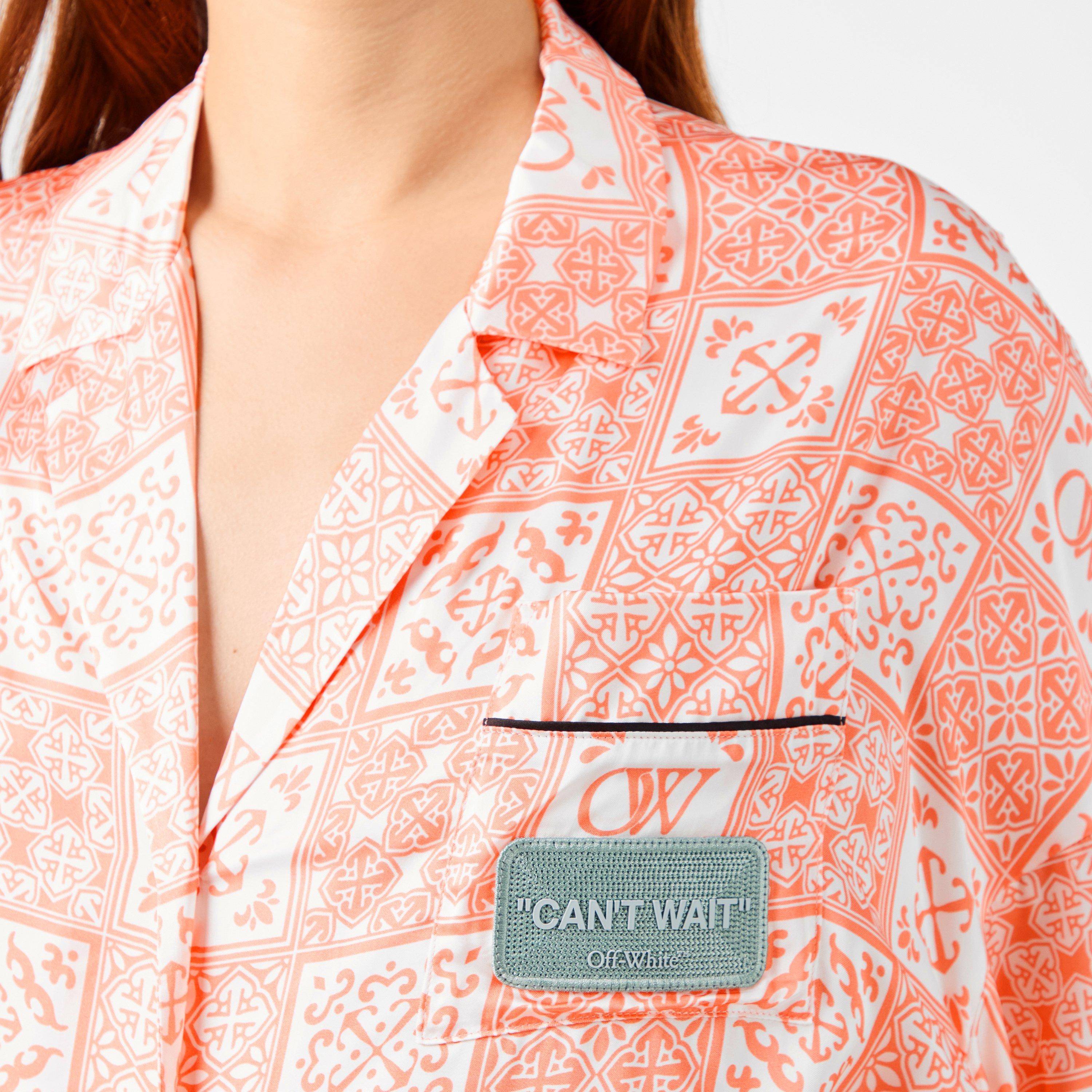 Pink/White - Off White - Women's Short-Sleeve Shirt - 5