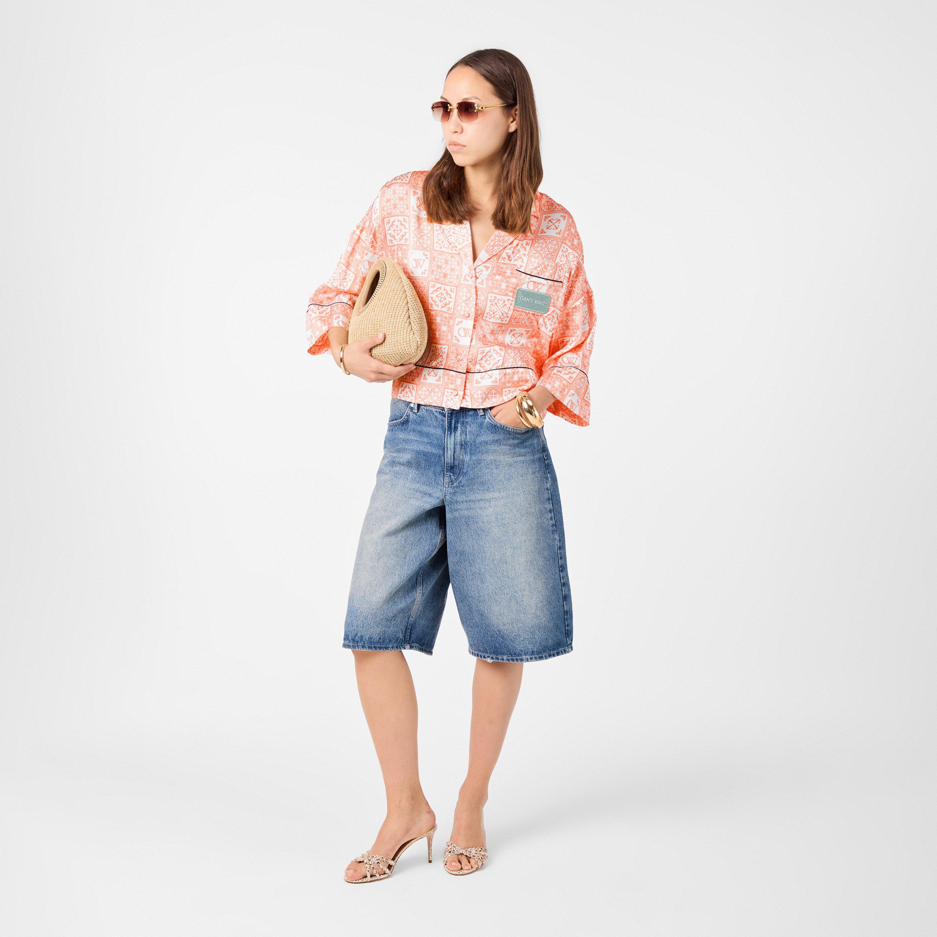 Pink/White - Off White - Women's Short-Sleeve Shirt - 6