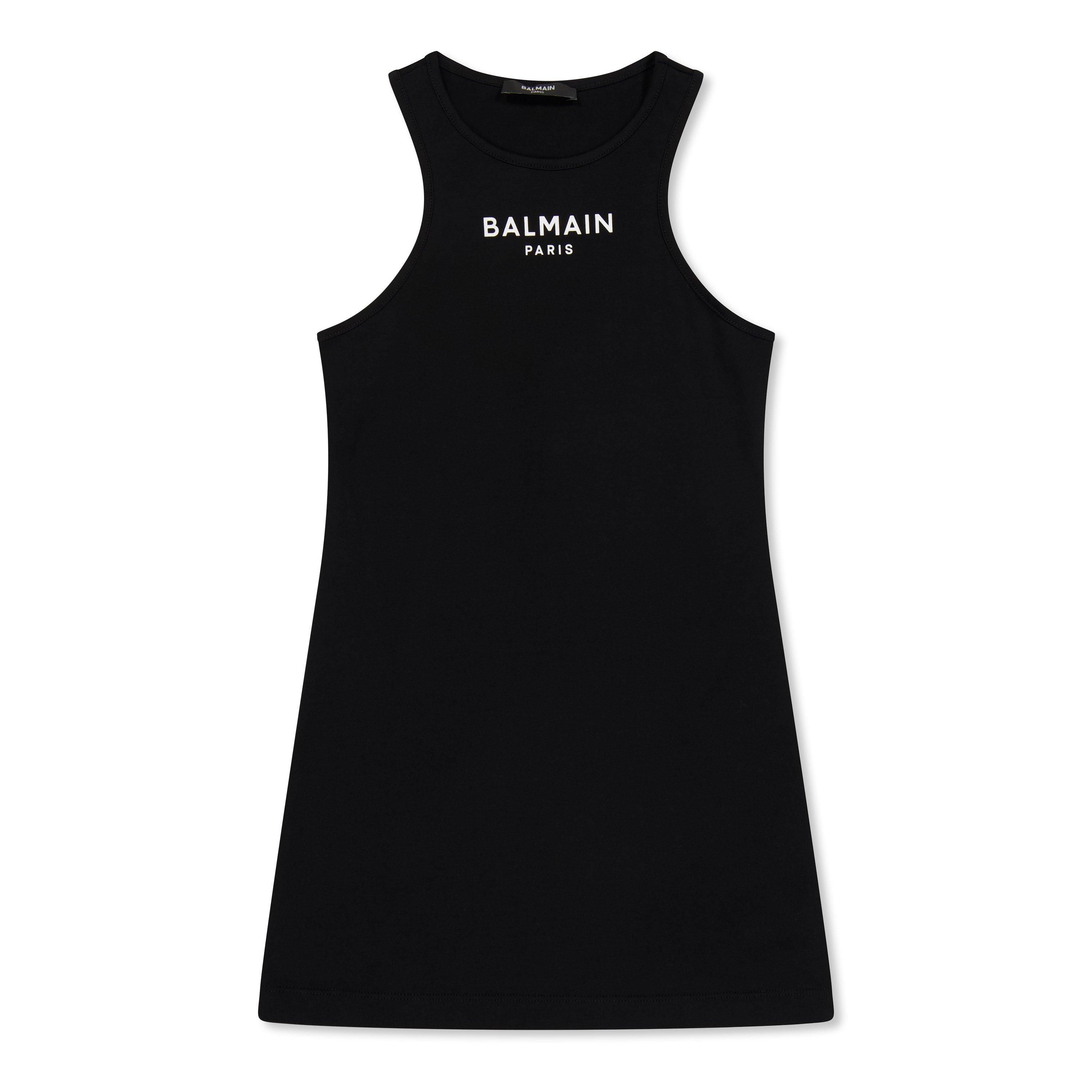 Balmain Kids' Logo Mini Dress - Black 930BC - Size 10Y