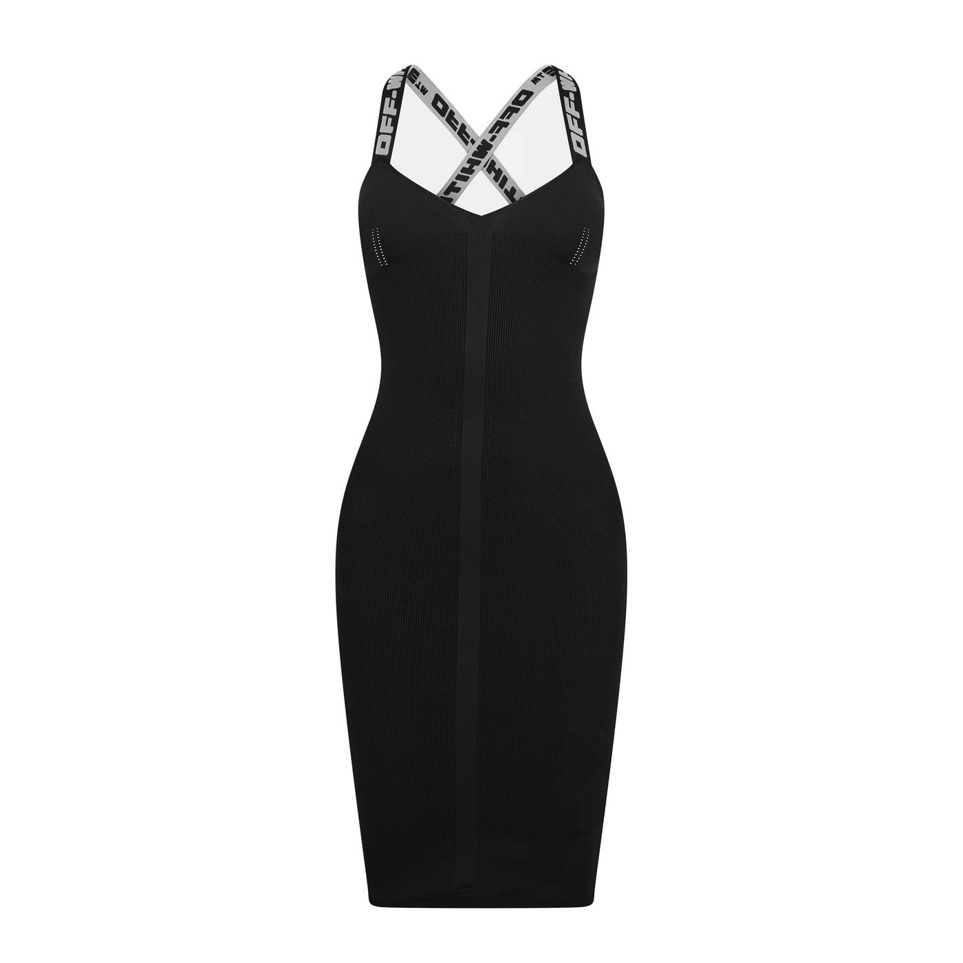 Off White Women's Ribbed Multiway Strap Midi Dress | Cruise Fashion Off White Women's Ribbed Multiway Strap Midi Dress | Cruise Fashion
