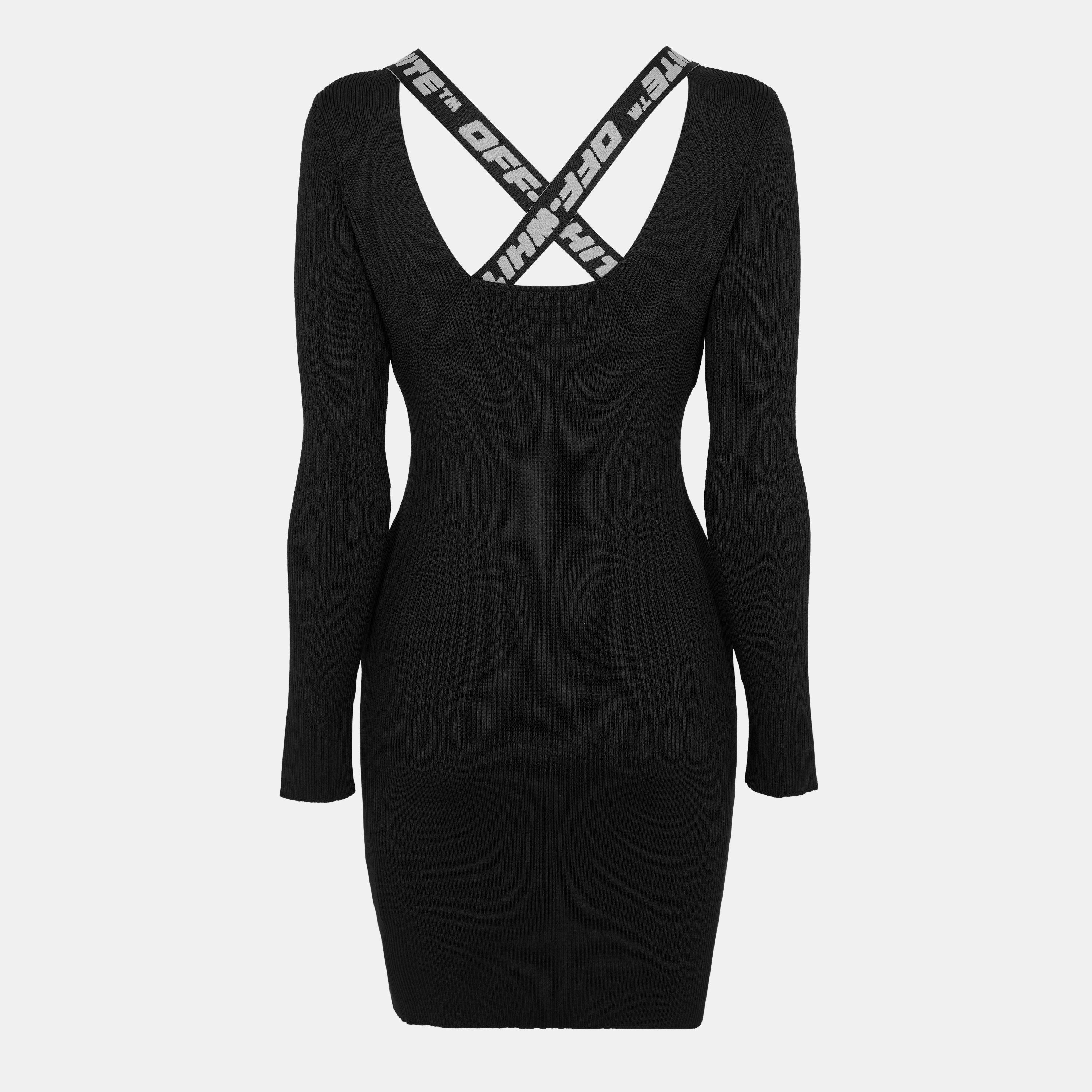 Black/Grey - Off White - Women's Maxi Dress - 2