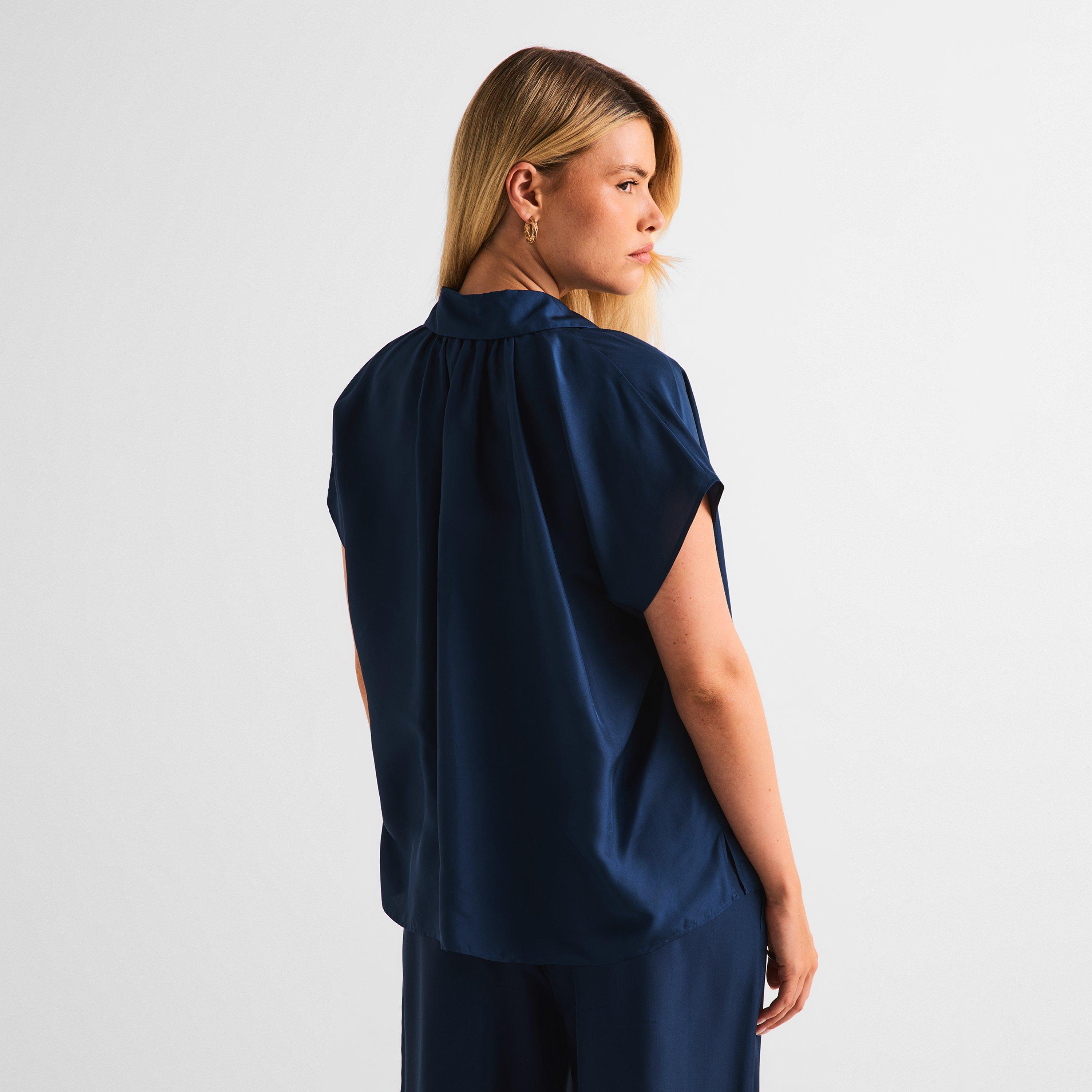 Navy - Weekend Max Mara - Women's Weekend Crine Long Sleeve Shirt - 4