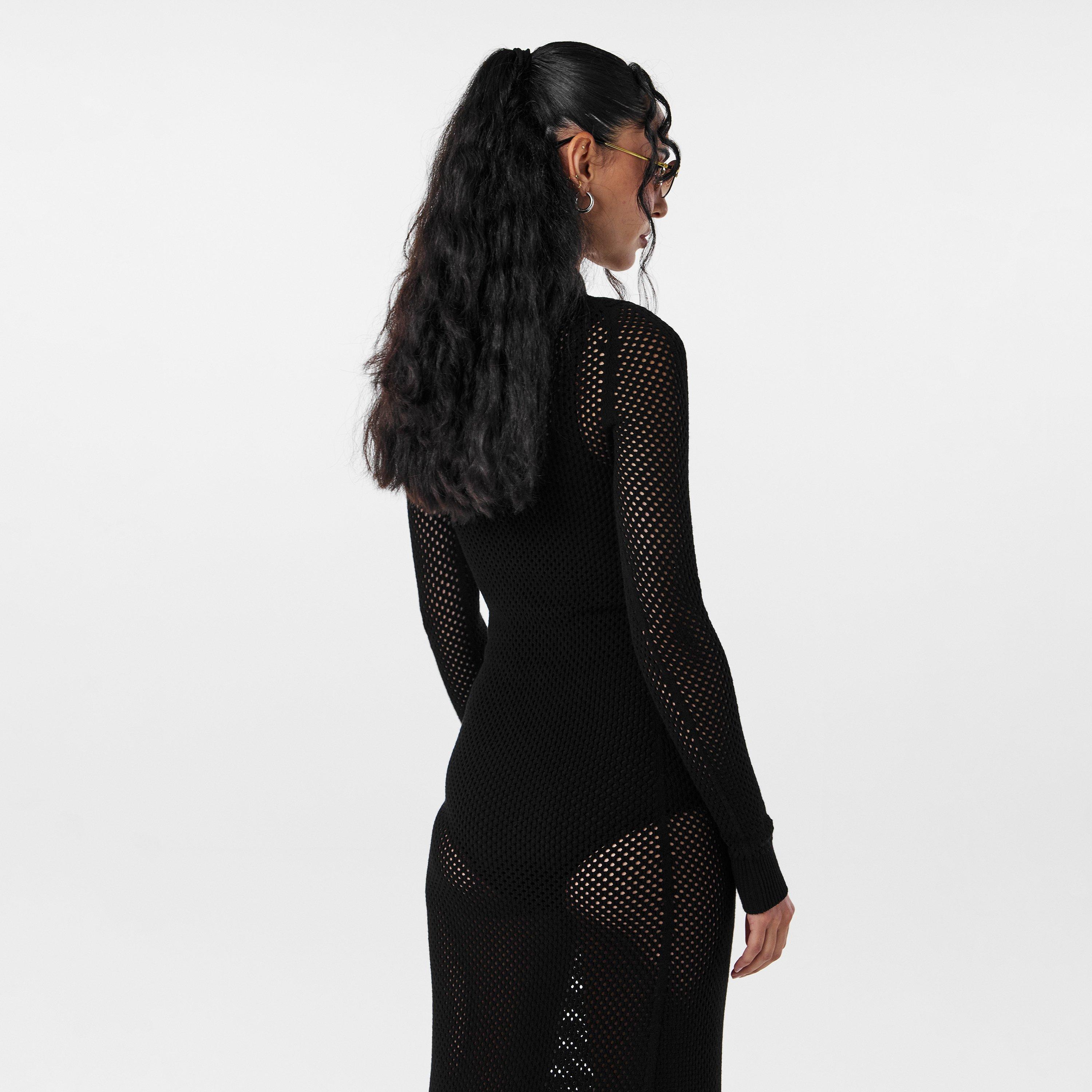 Black/White - Off White - Women's Maxi Dress - 4