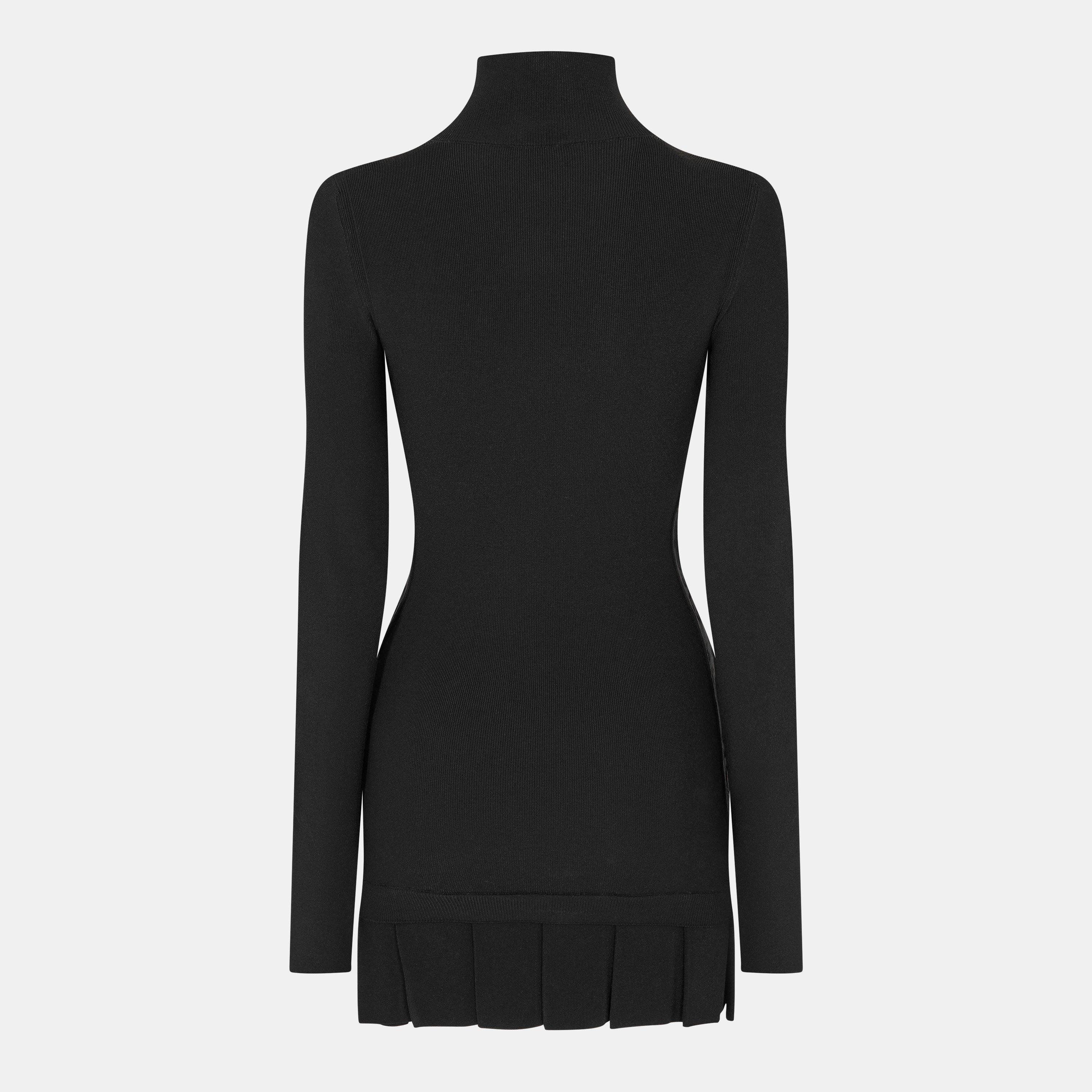 Black - Off White - Women's Maxi Dress - 2