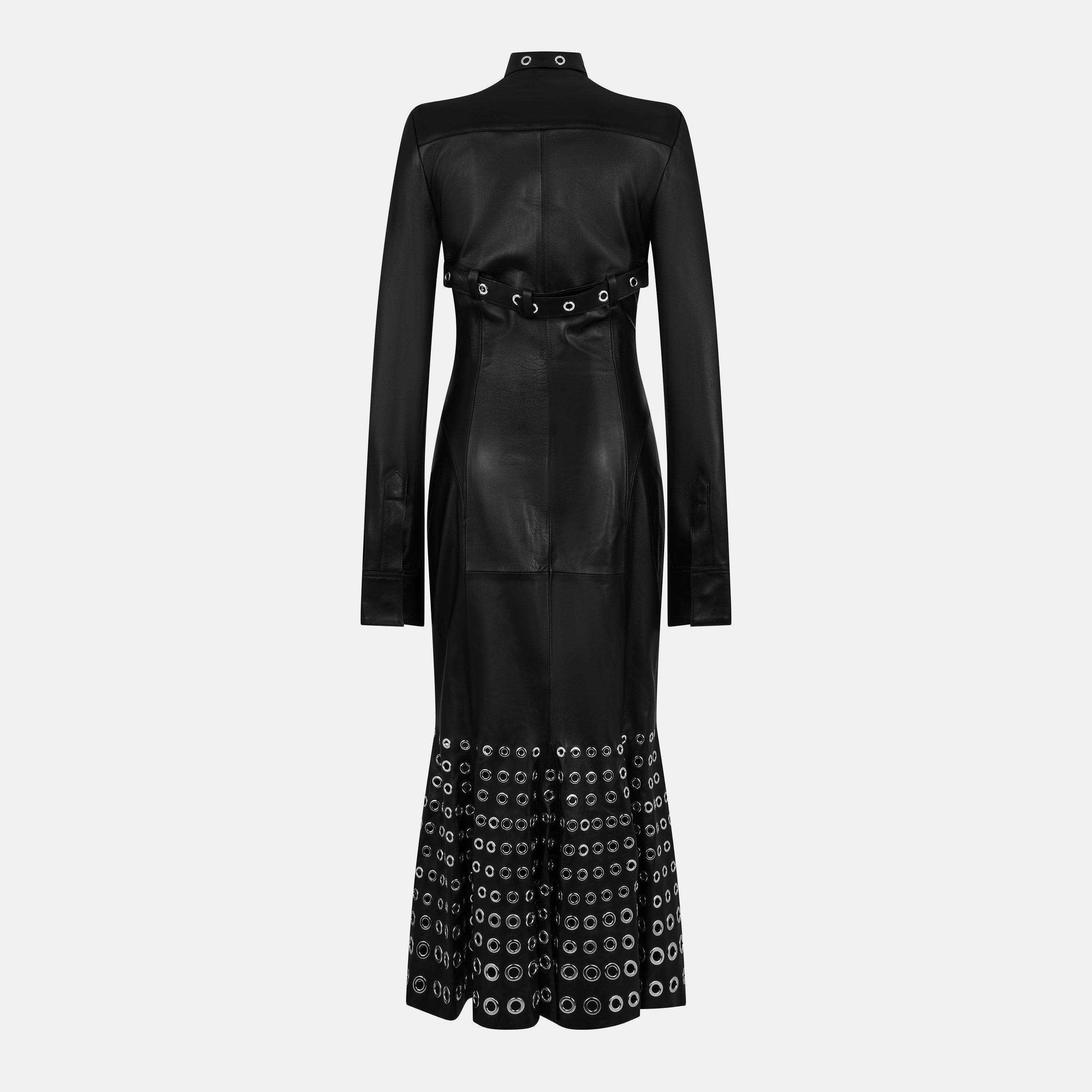 Black - Off White - Women's Maxi Dress - 2