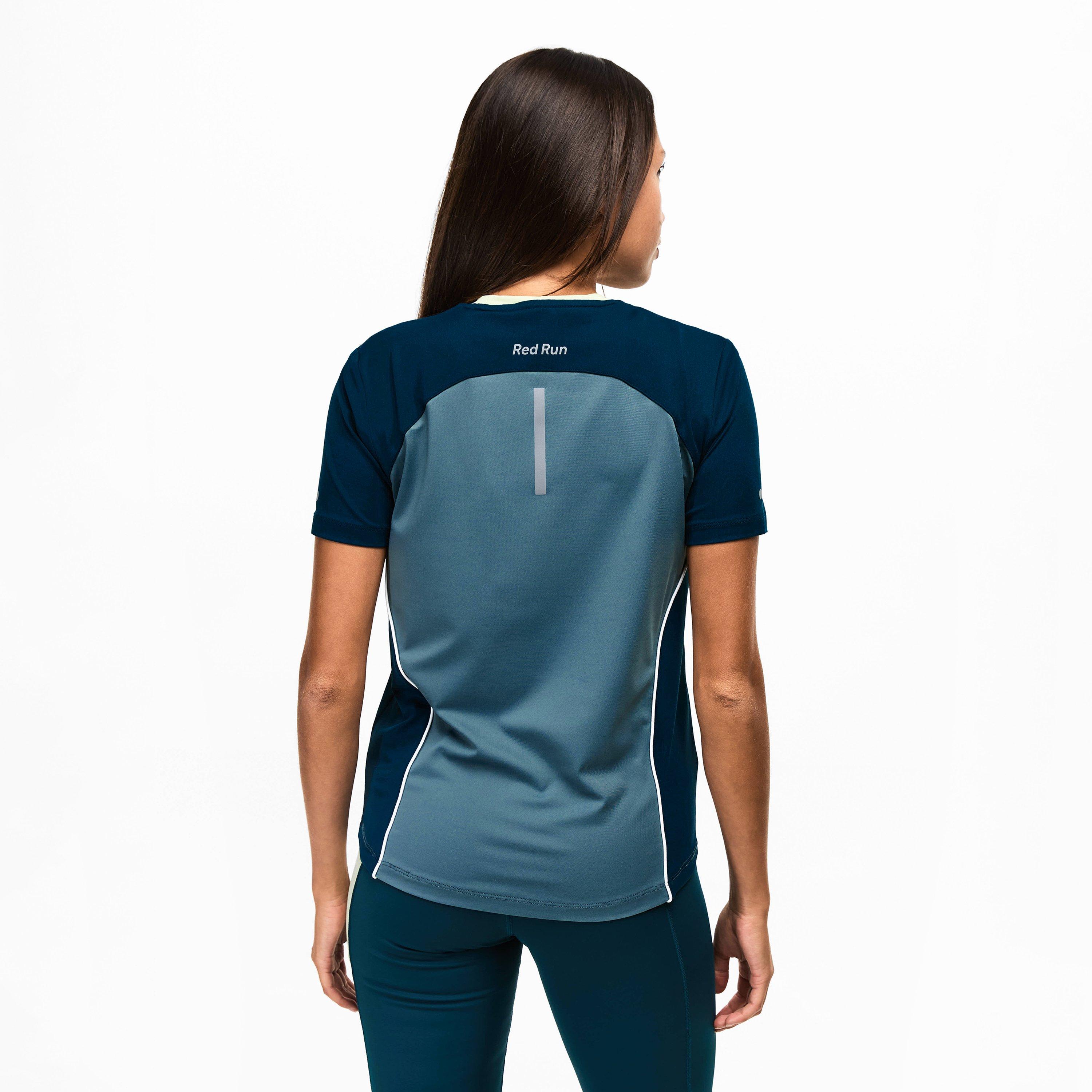 Green - Red Run - Womens Skyline Technical Sports Top - 4