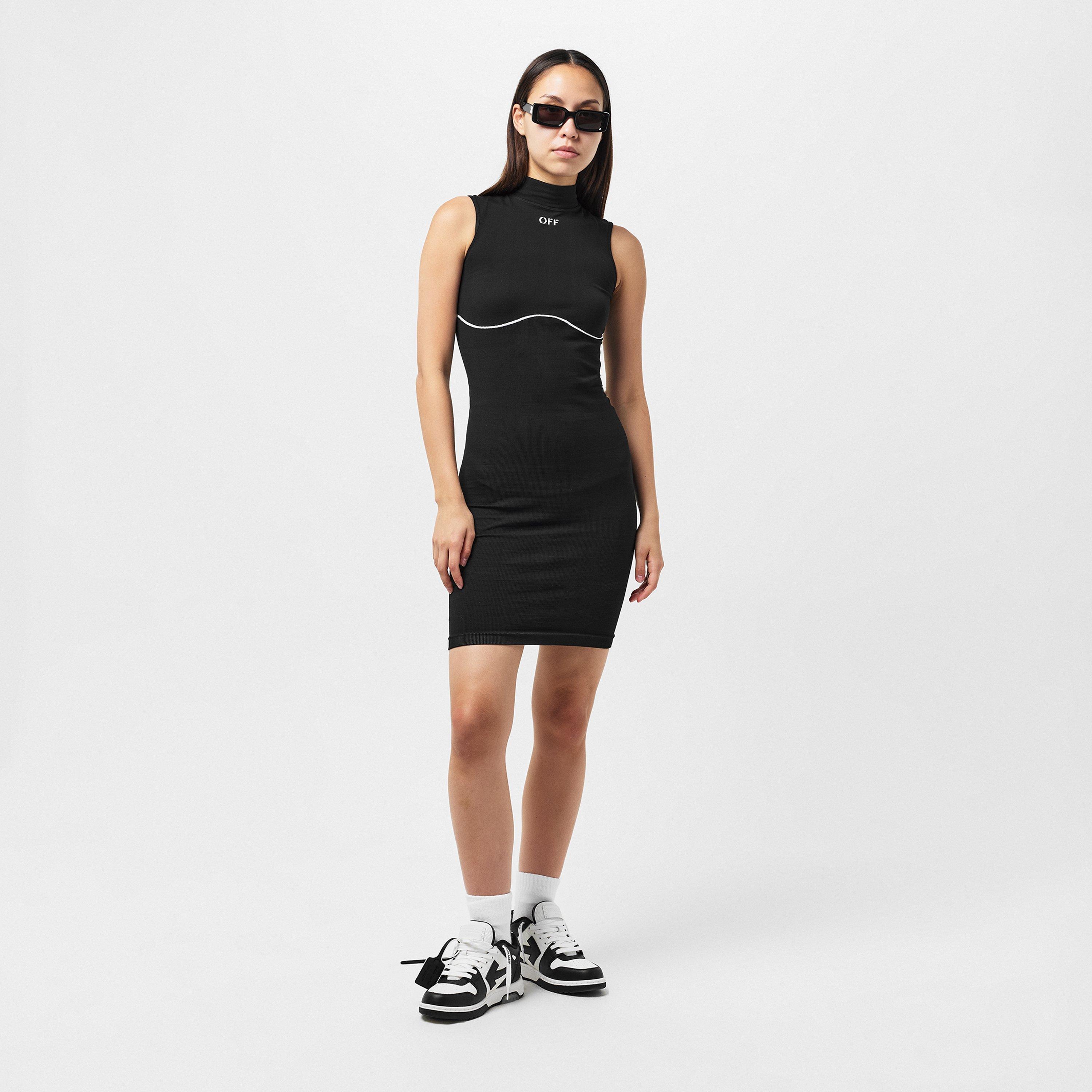 Black/White - Off White - Women's T-Shirt Dress - 6
