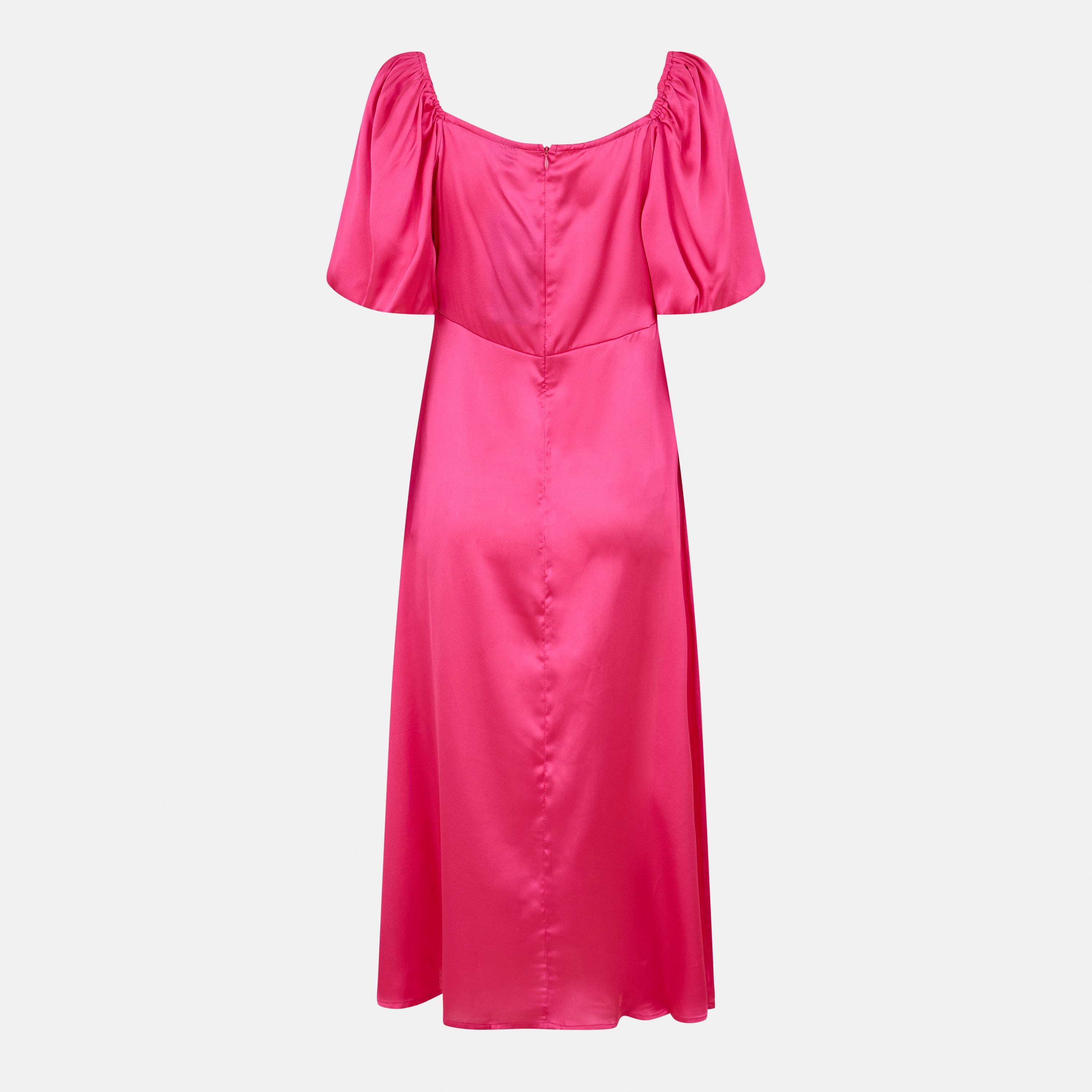 Pink - Influence - Women's Satin Maxi Dress - 2