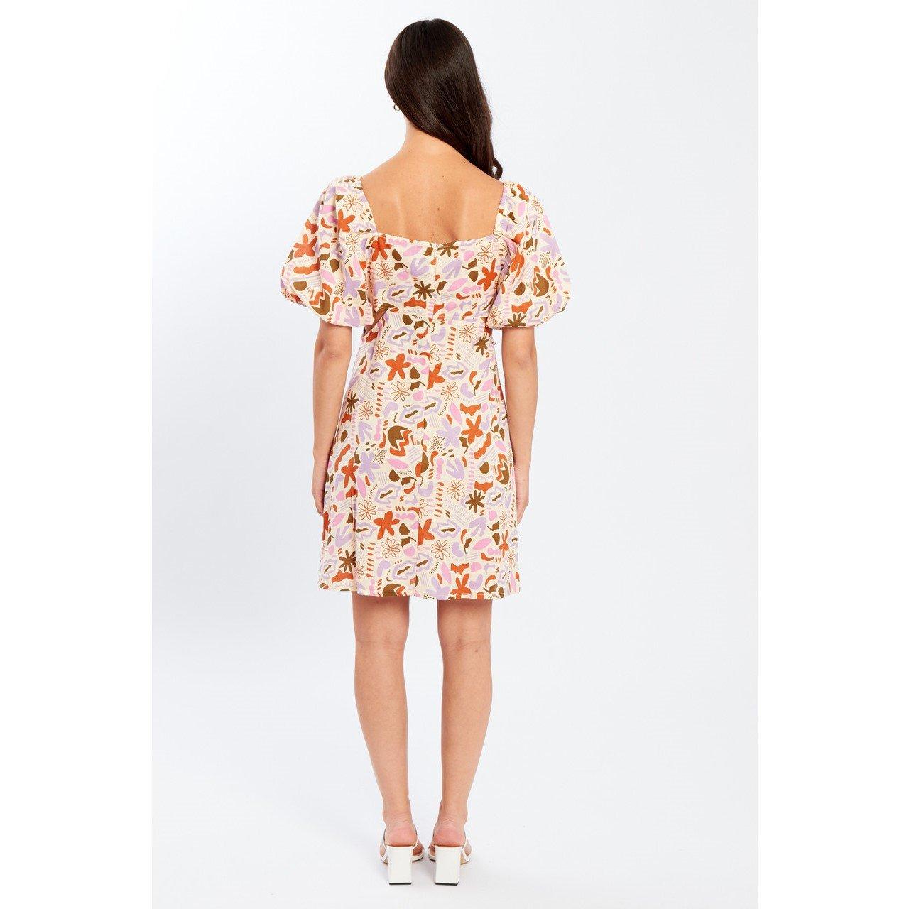 Red - Influence - Square Neck Mini Dress - 2