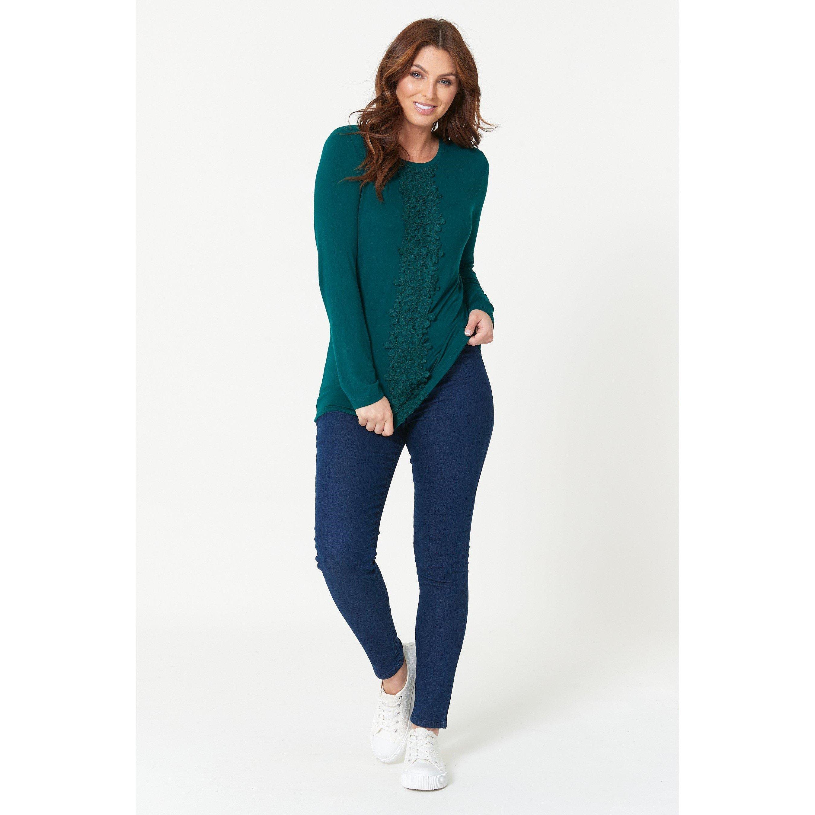 Verde - Be You - Crochet Trim Long-Sleeve T-Shirt - 2