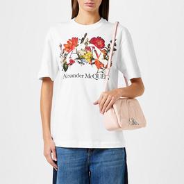 Alexander McQueen Dutch Flower Logo T Shirt