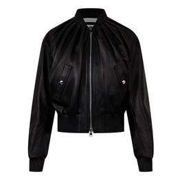 Alexander McQueen Leather Bomber Jacket