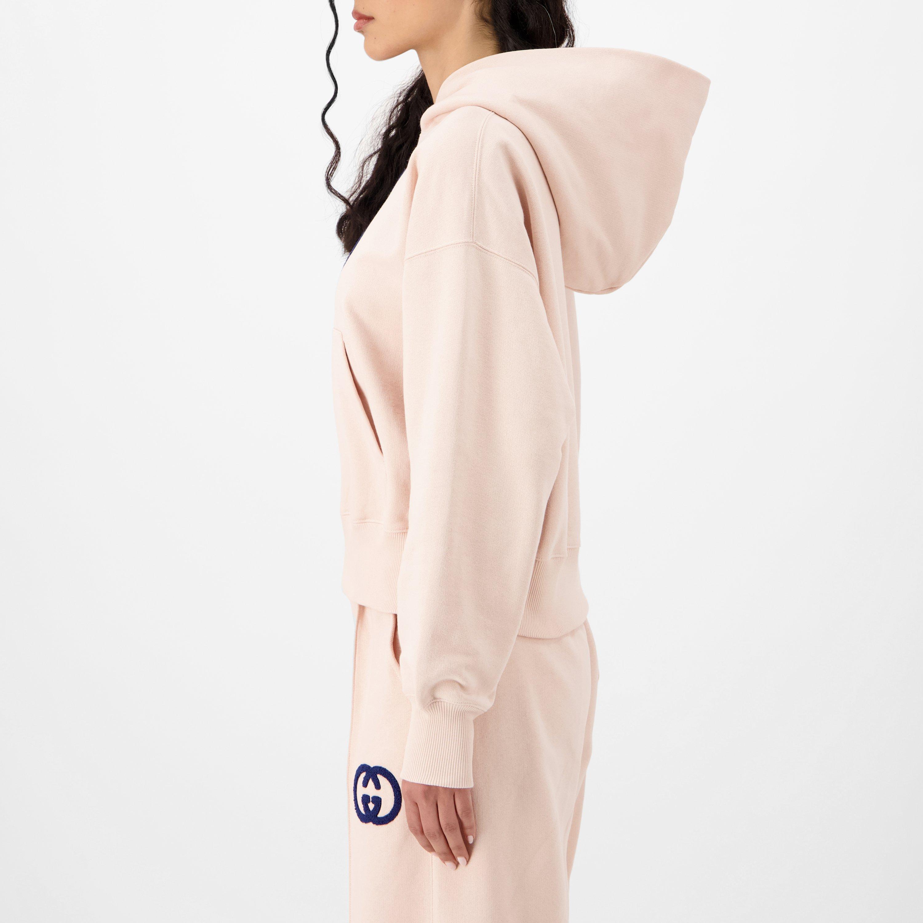 Soft Pink/Mi - Gucci - Cotton Jersey Sweatshirt With Embroidery - 2