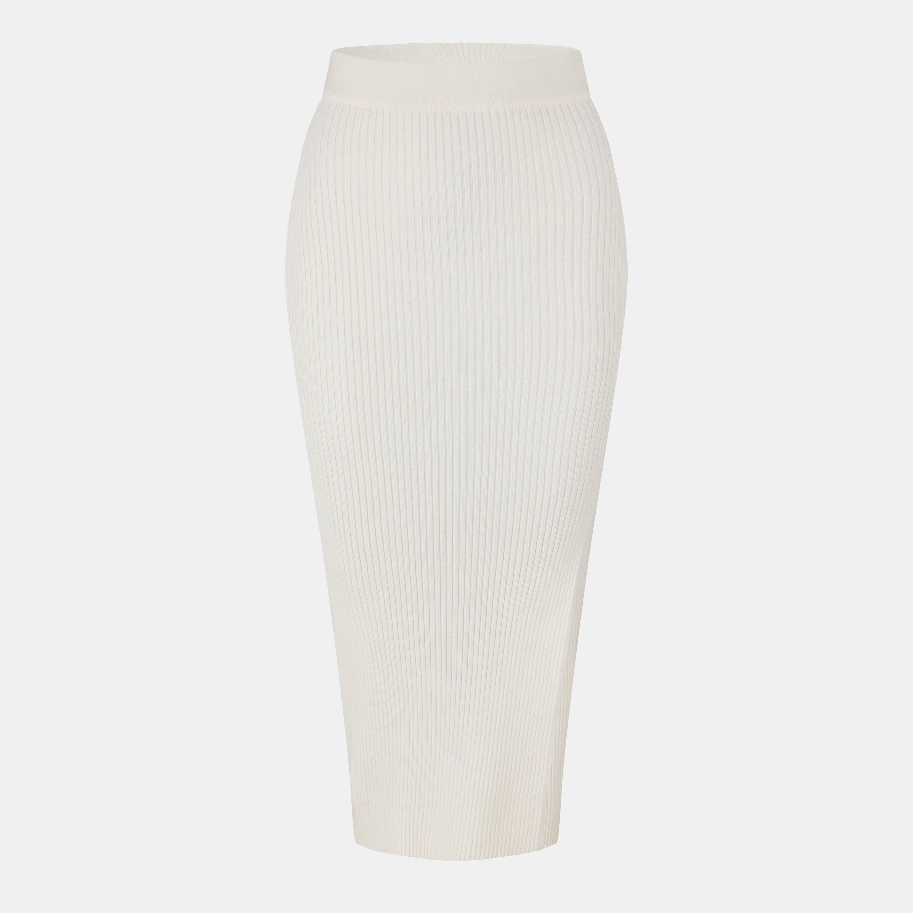 Jack Wills Women's Knitted Midi Skirt - Vintage White - 14 (L)