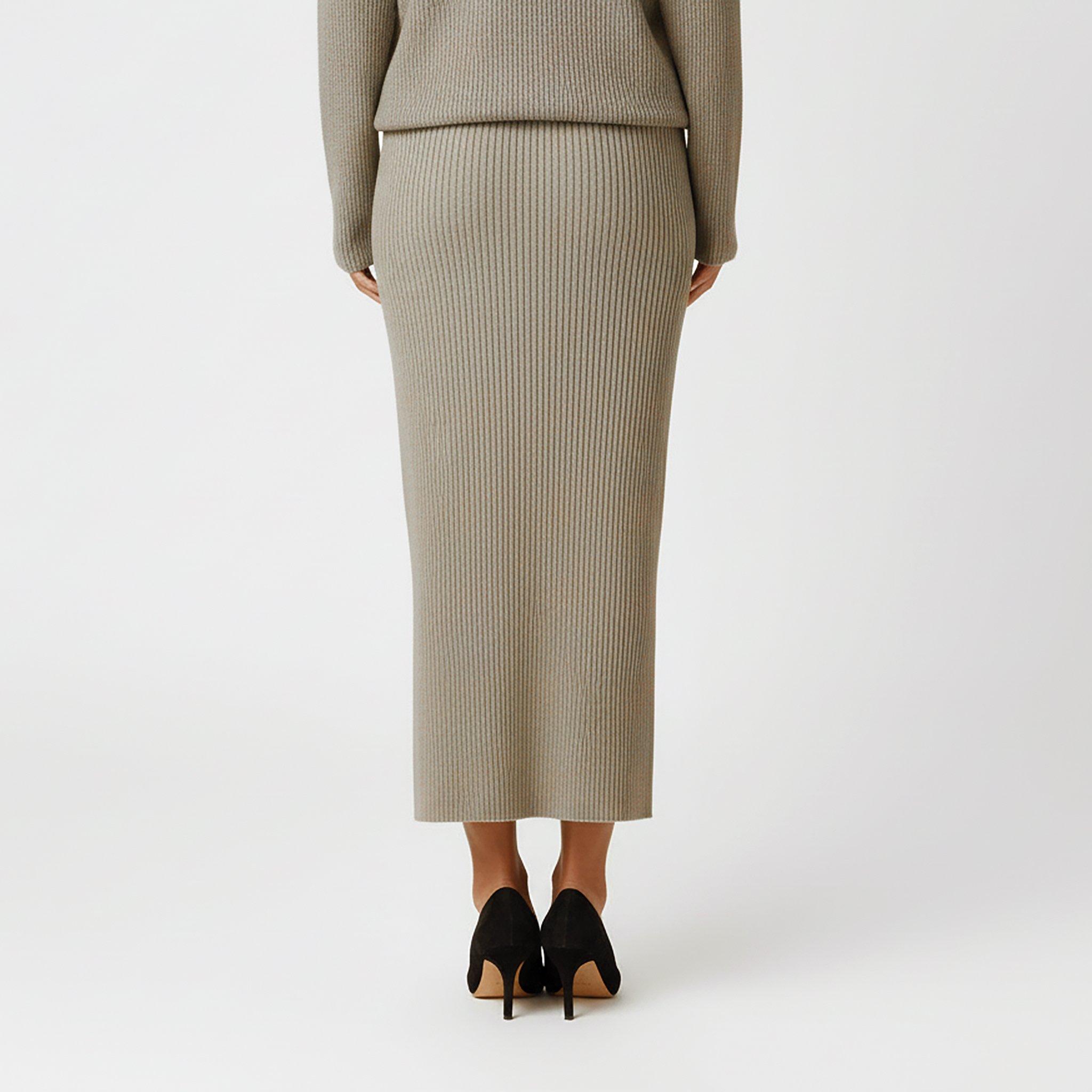 Muted Khaki - Jack Wills - Knitted Midi Skirt - 4