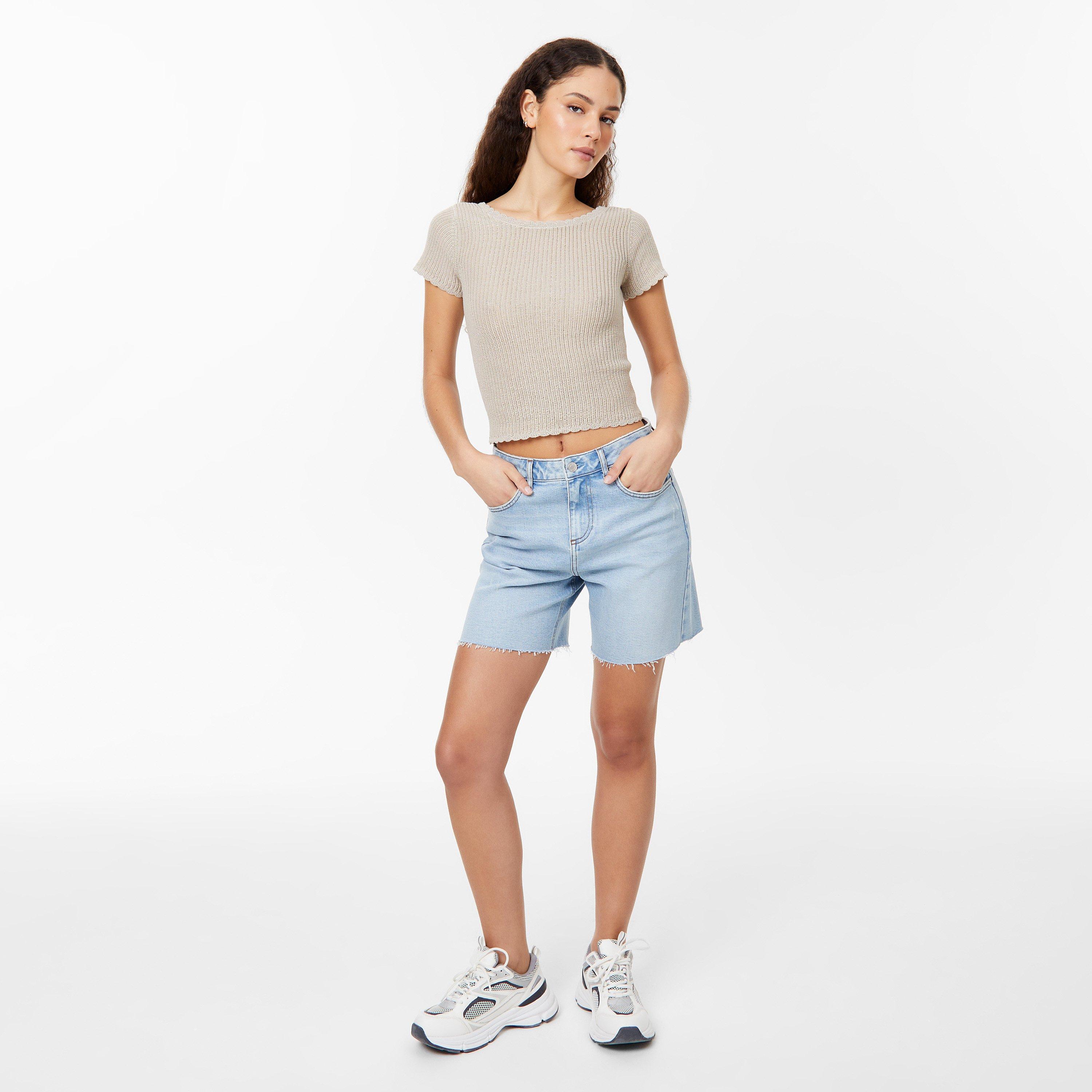 Stone - Jack Wills - Crochet Open Back Tee - 4