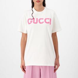 Gucci Logo Embroidered T Shirt