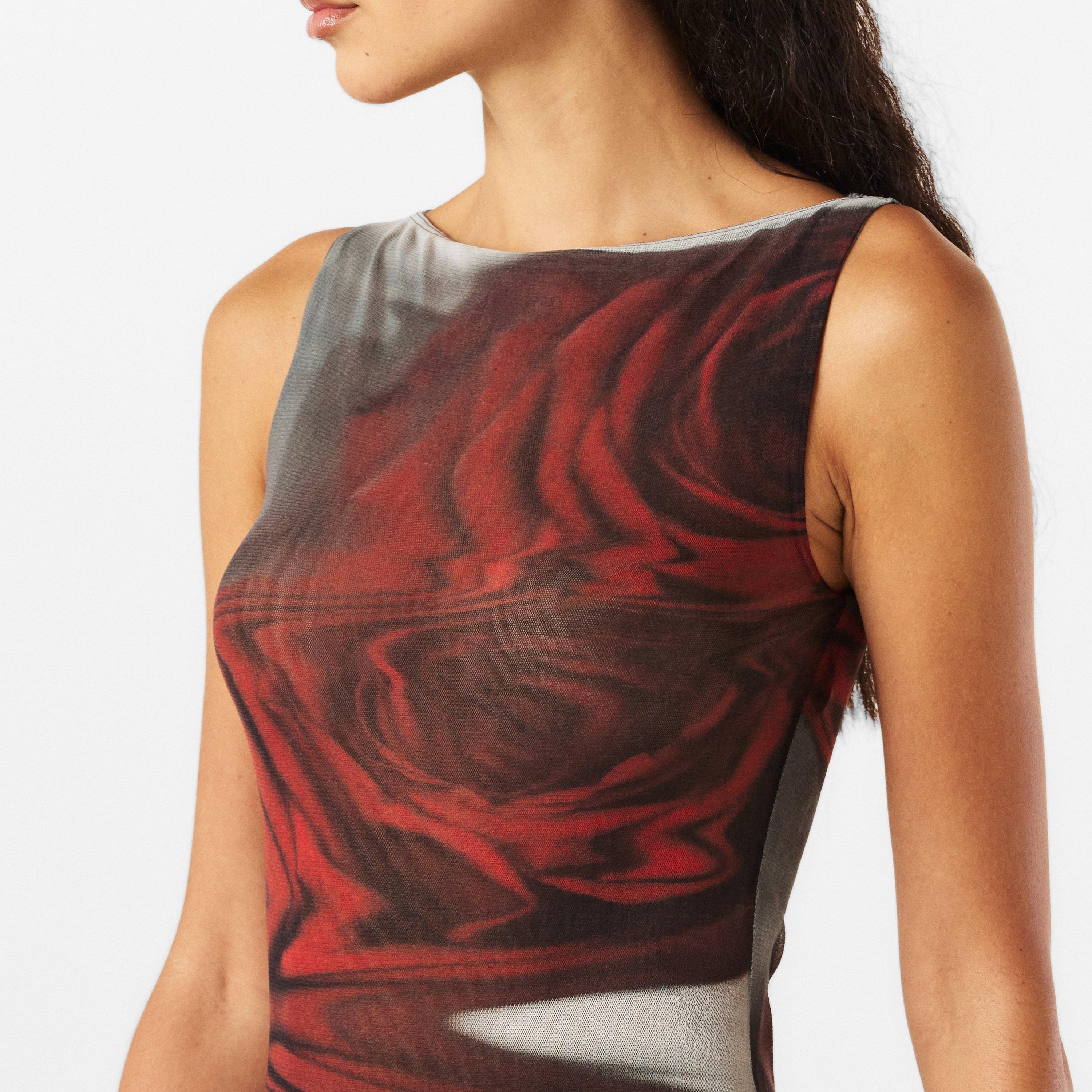 White/Grey/Red - Jean Paul Gaultier - Women's Maxi Dress - 5