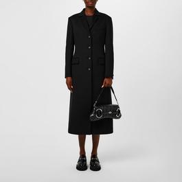 Gucci Wool Overcoat With Slim Horsebit