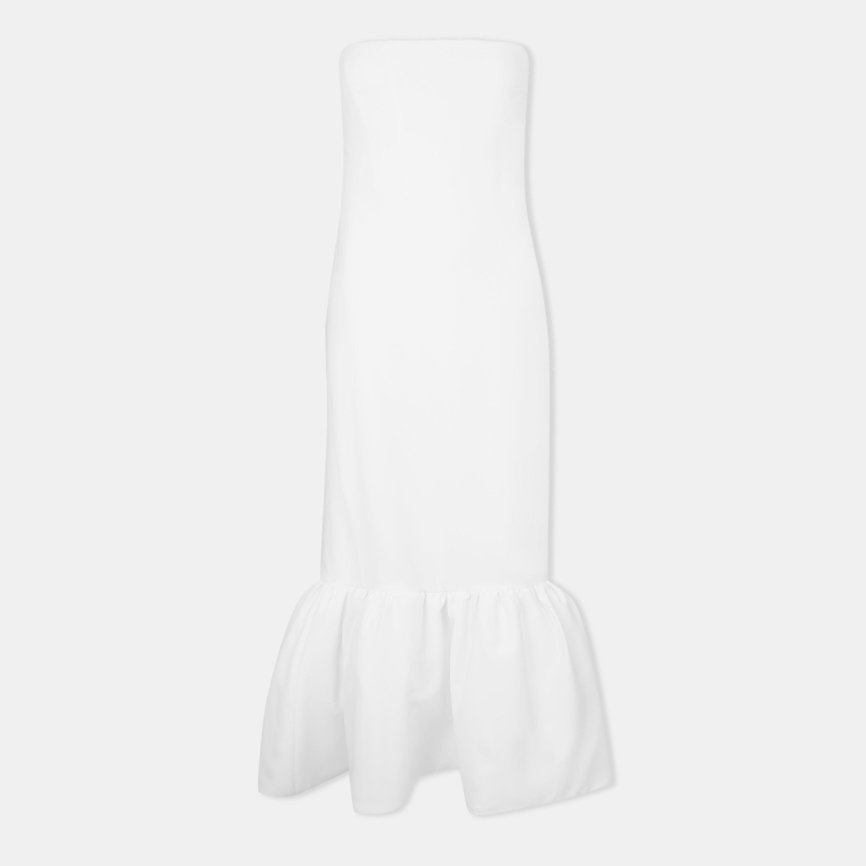 Odd Muse Ultimate Muse Strapless Peplum Hem Midi Dress - White - M