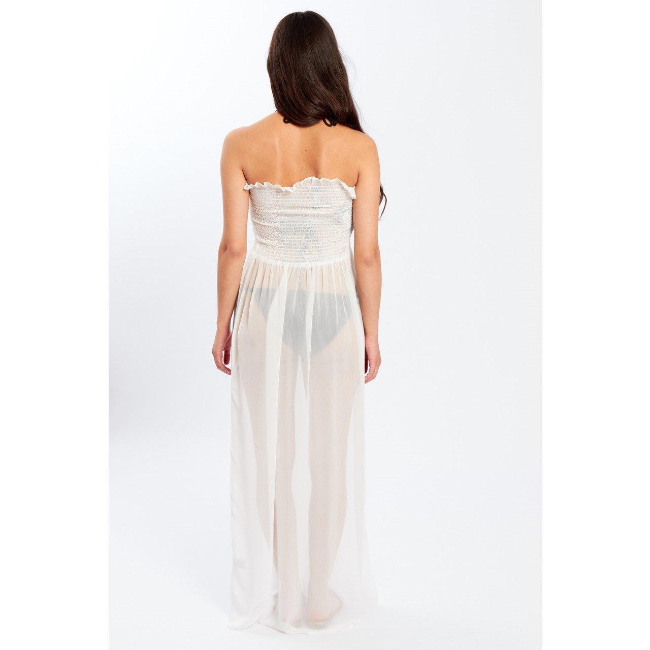 White - Influence - Strapless Maxi Dress - 2