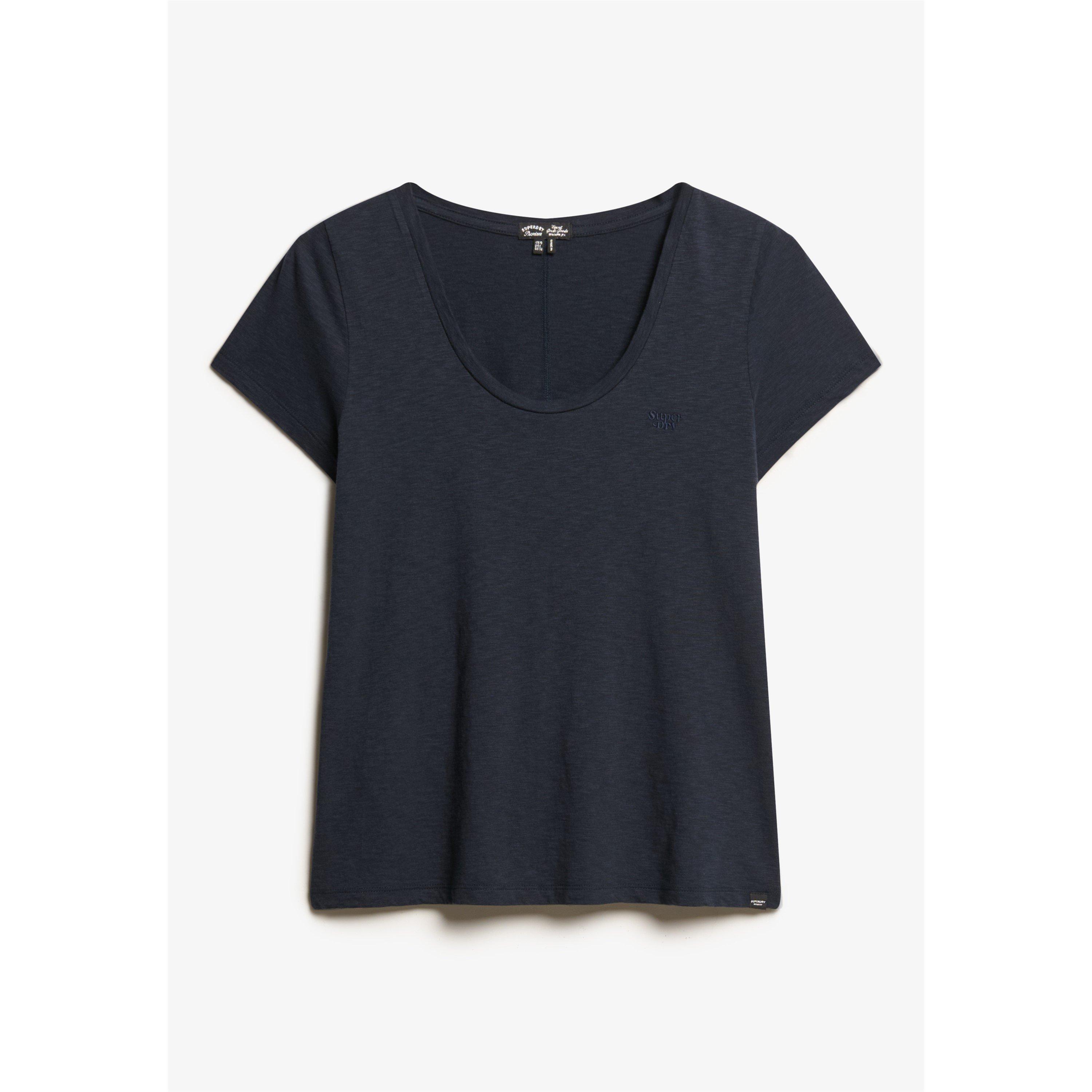 Eclipse Navy - Superdry - Women's Regular Fit Scoop Neck T-Shirt - 4
