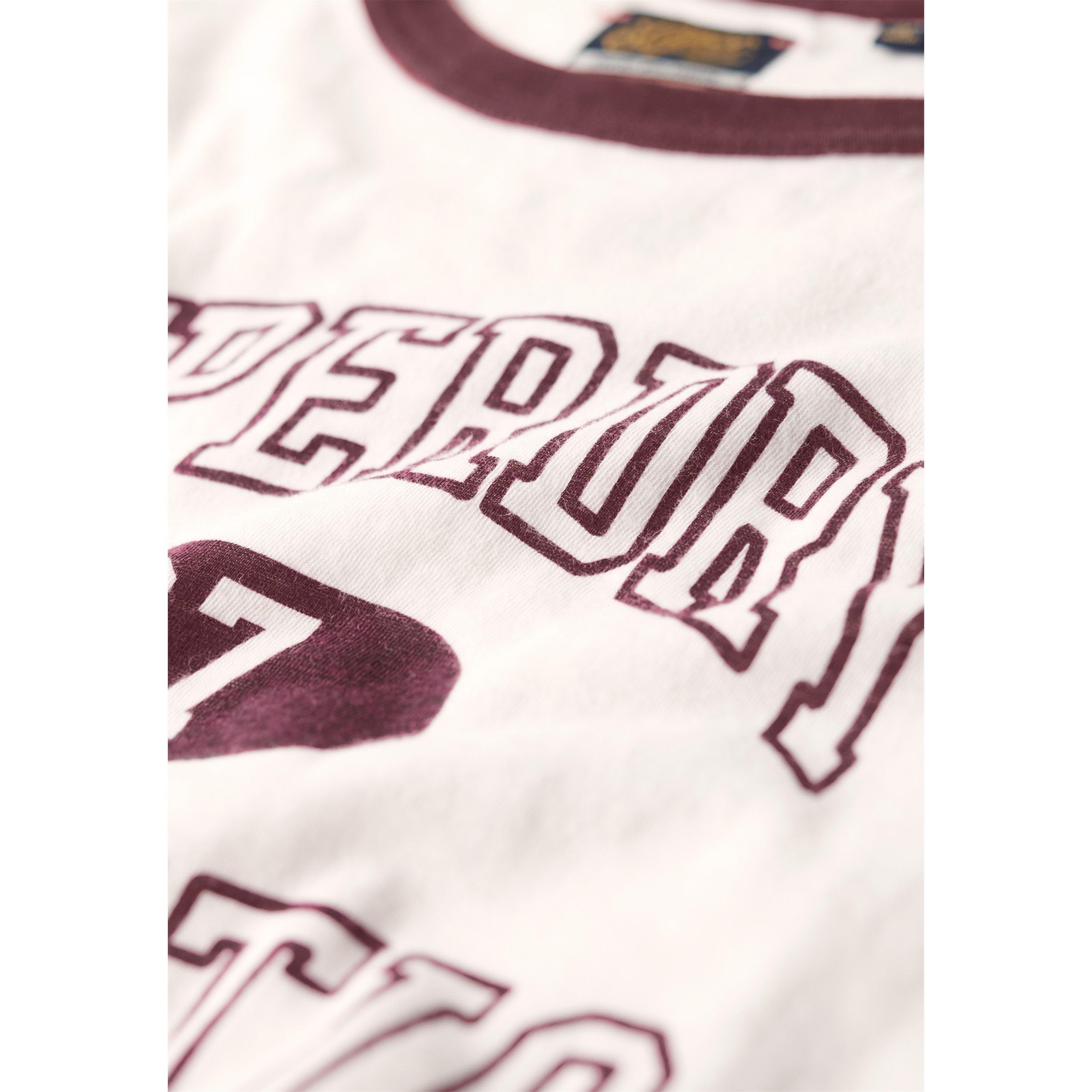 Off White - Superdry - Women's Athletic Ringer Slim Fit T-Shirt - 5