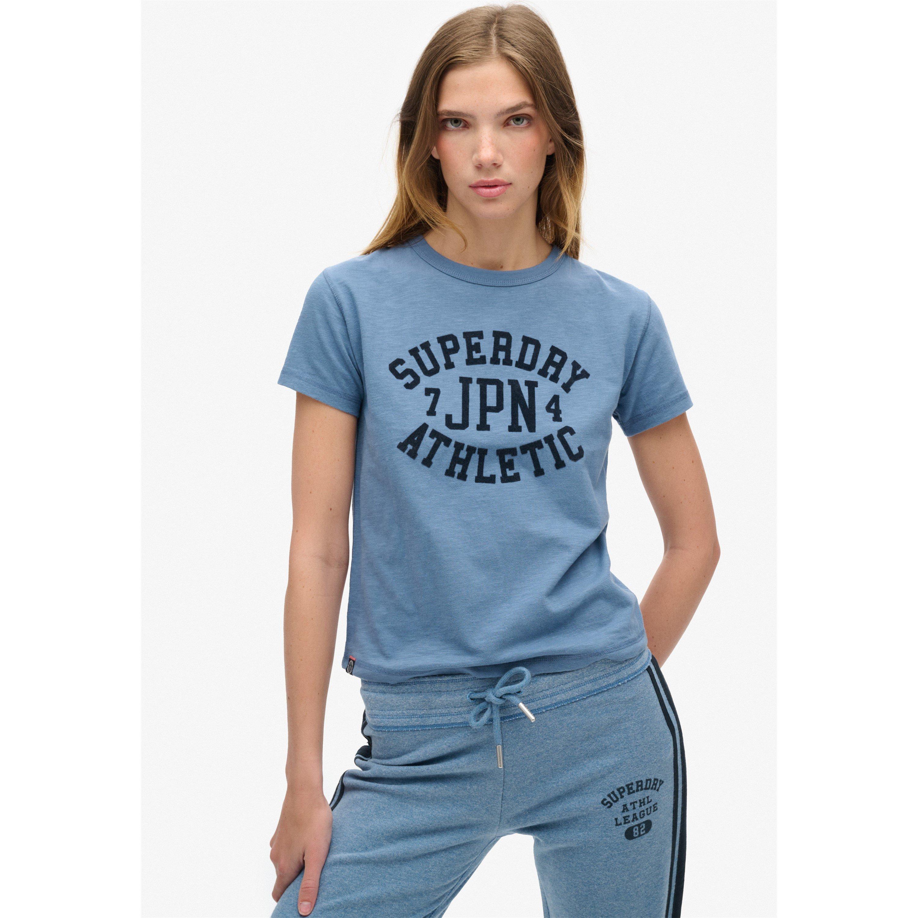 Superdry Maglietta Donna Athletic Essentials - Scollo A V Con Inserti In Pizzo, Vestibilità Slim, Cotone Biologico - 4