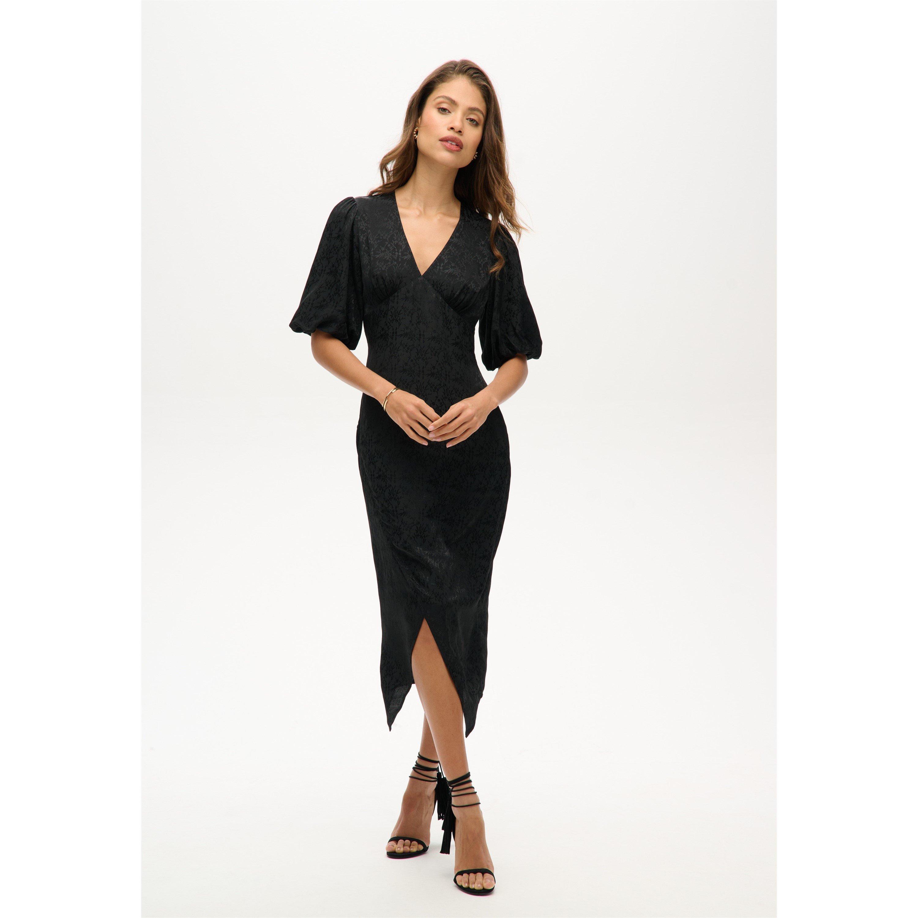 Black - Superdry - Women's Short-Sleeve Midi Tea Dress - 1