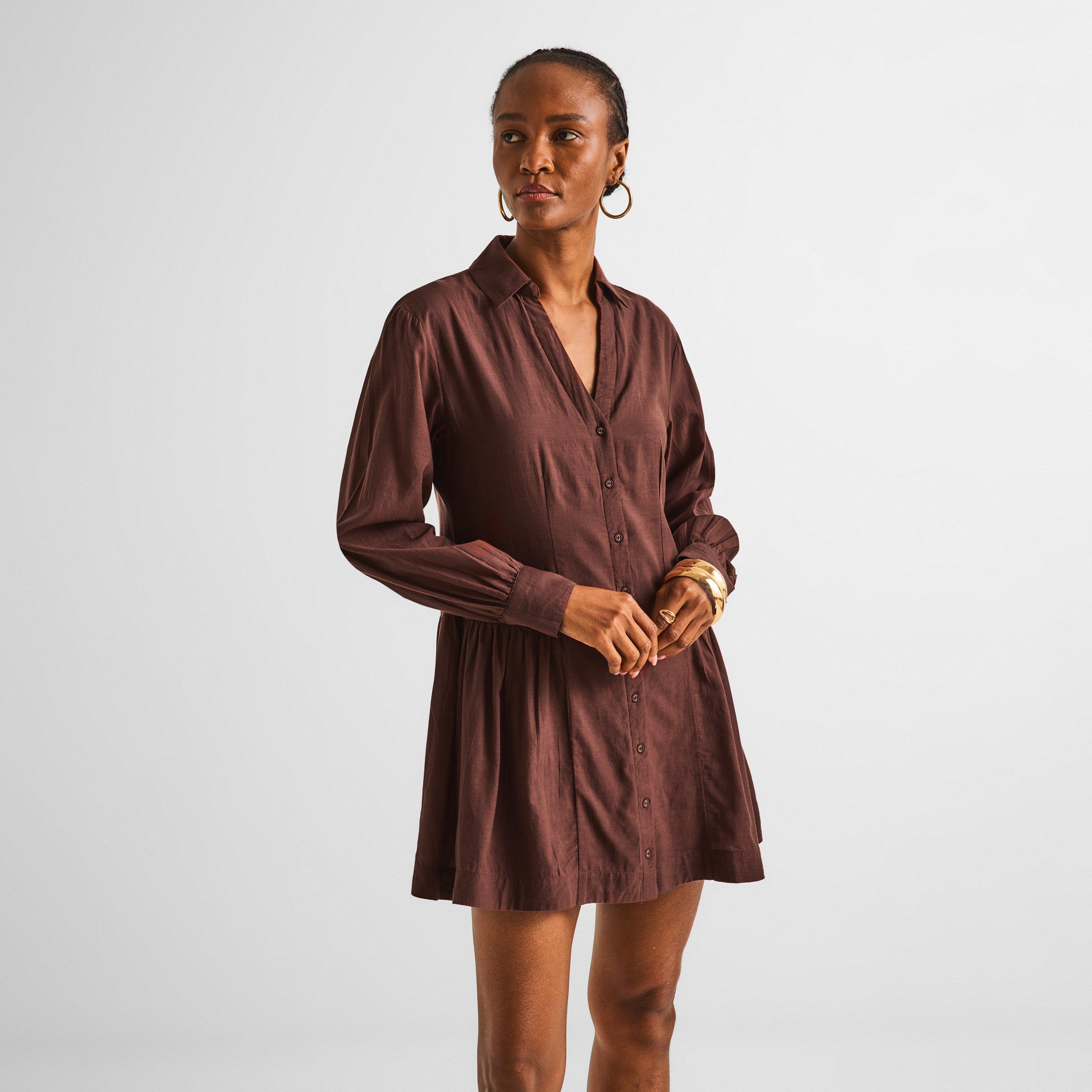 Brown - Nobodys Child - NC Roen Mini Dress Ld64 - 3