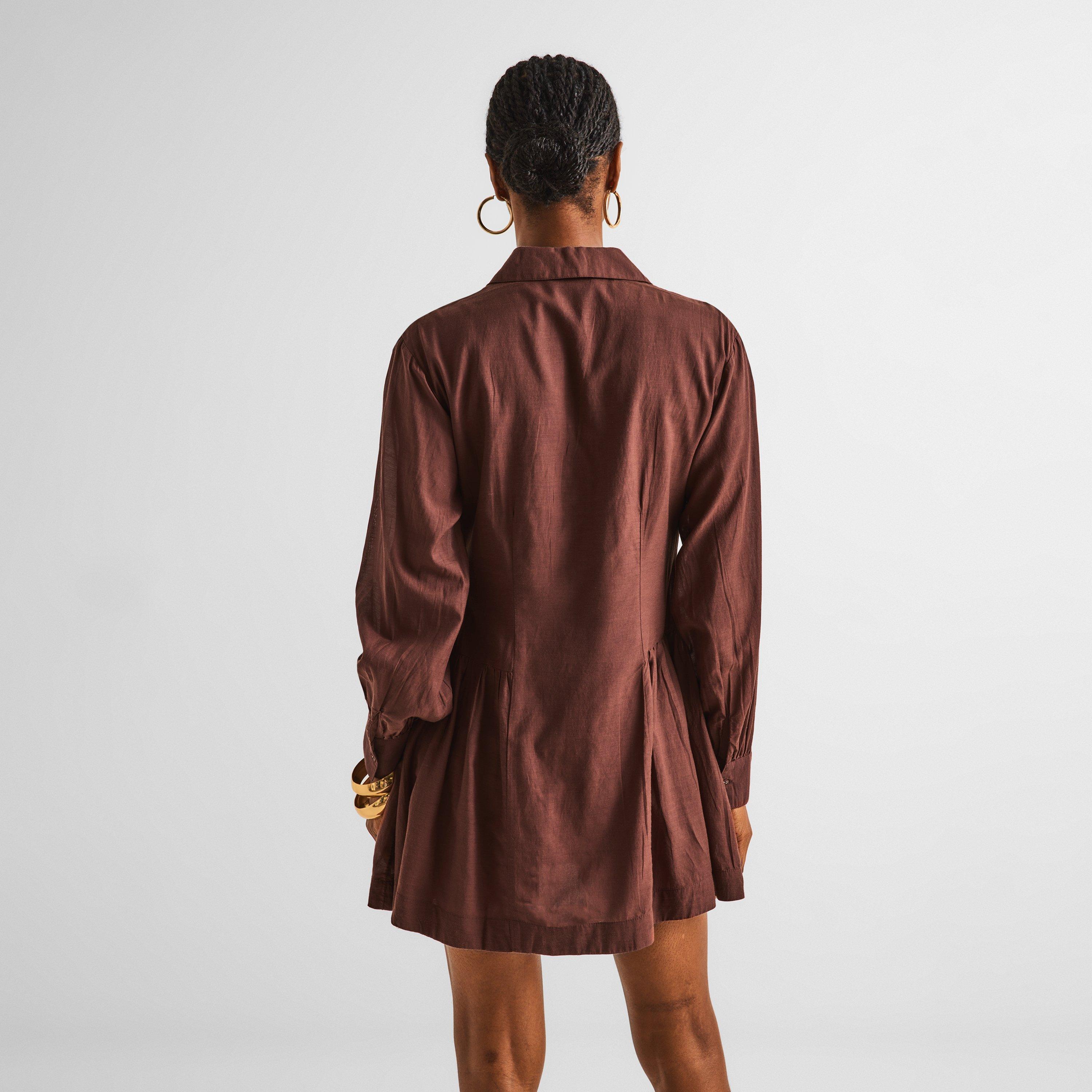 Brown - Nobodys Child - NC Roen Mini Dress Ld64 - 4