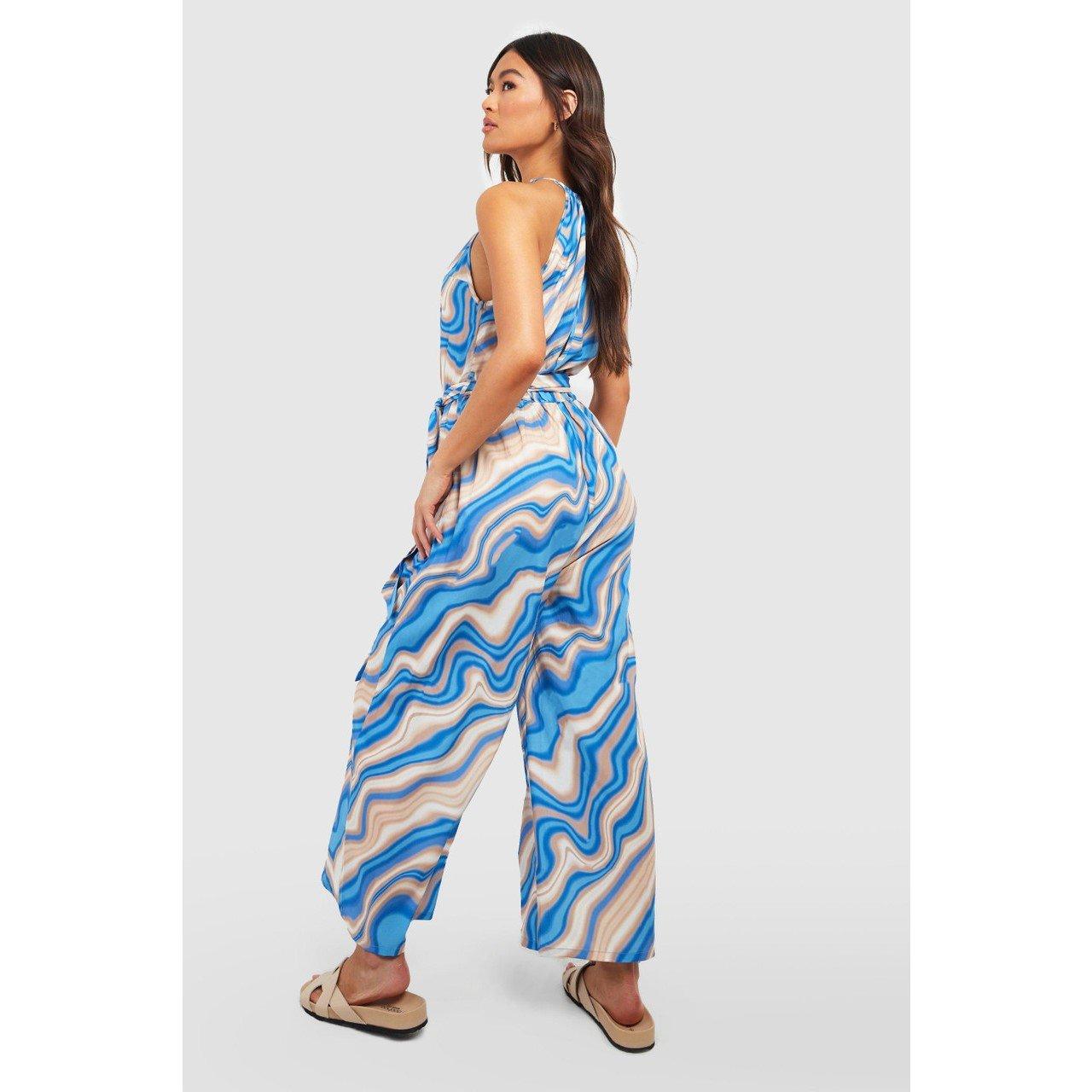 Blue - Influence - Infinity High Neck Jumpsuit - 2