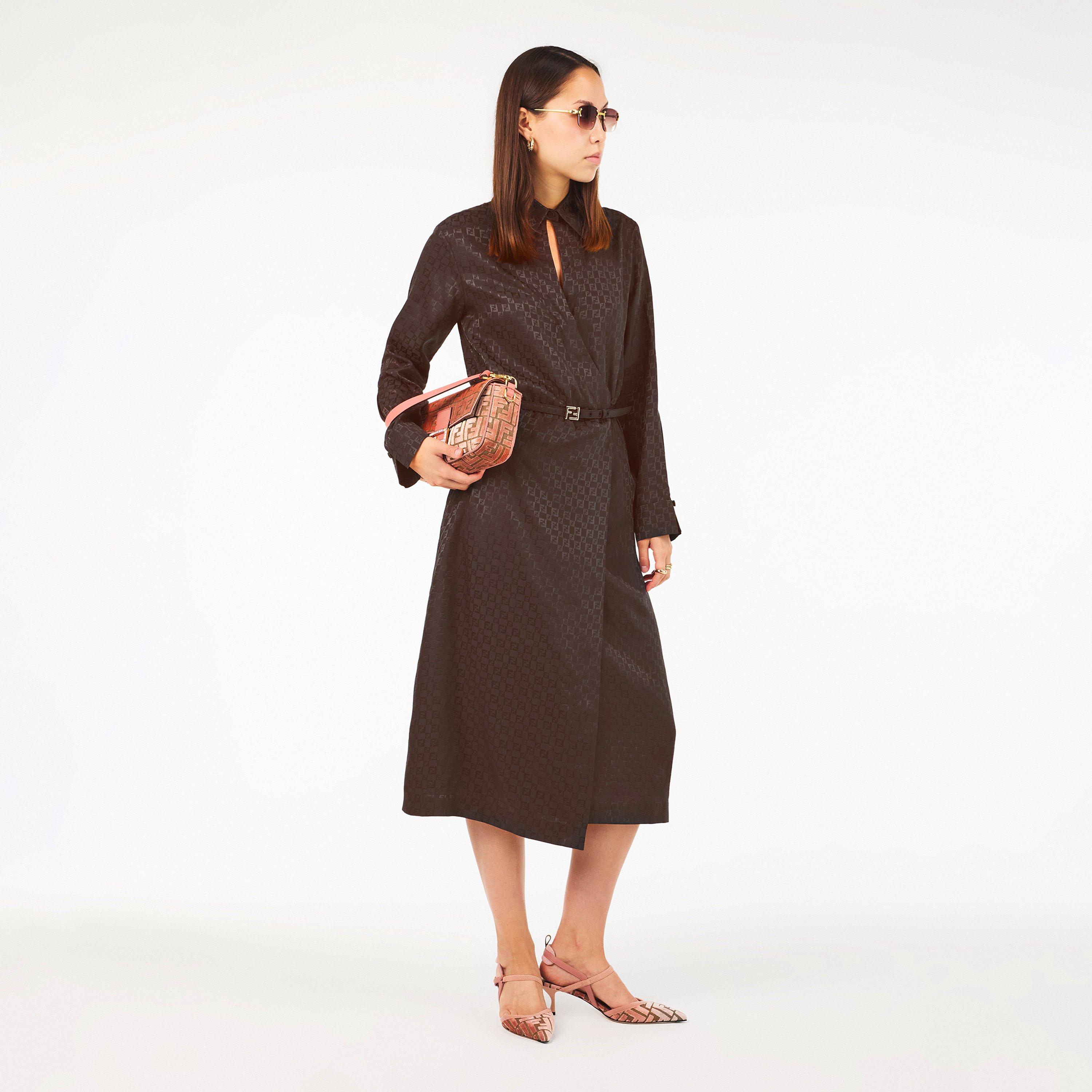 Dark Brown - Fendi - Womens FF Shirt Dress - 6