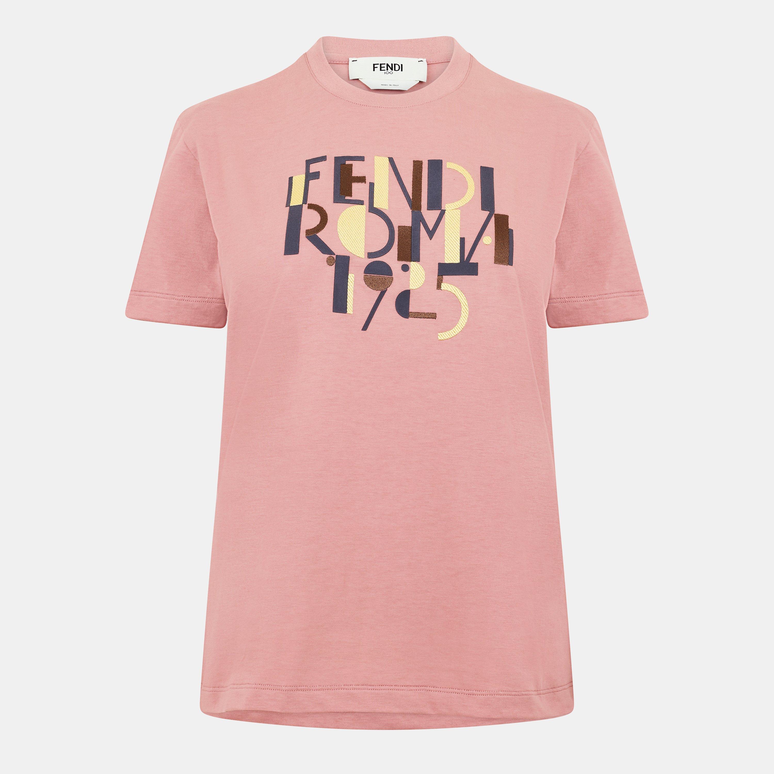 Fendi Pink cotton T-shirt - Blush - Size 44 (UK 12)