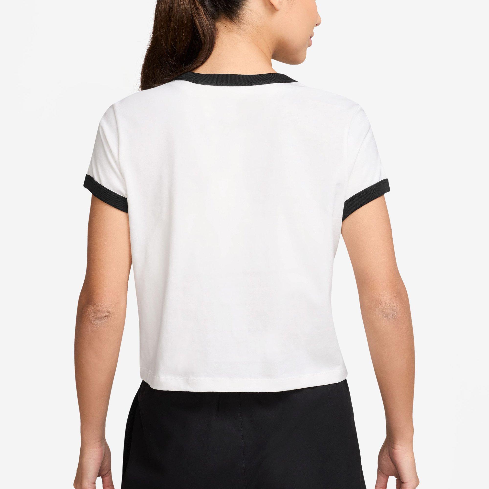 White/Black - Nike - Sportswear Womens Ringer T-Shirt - 2
