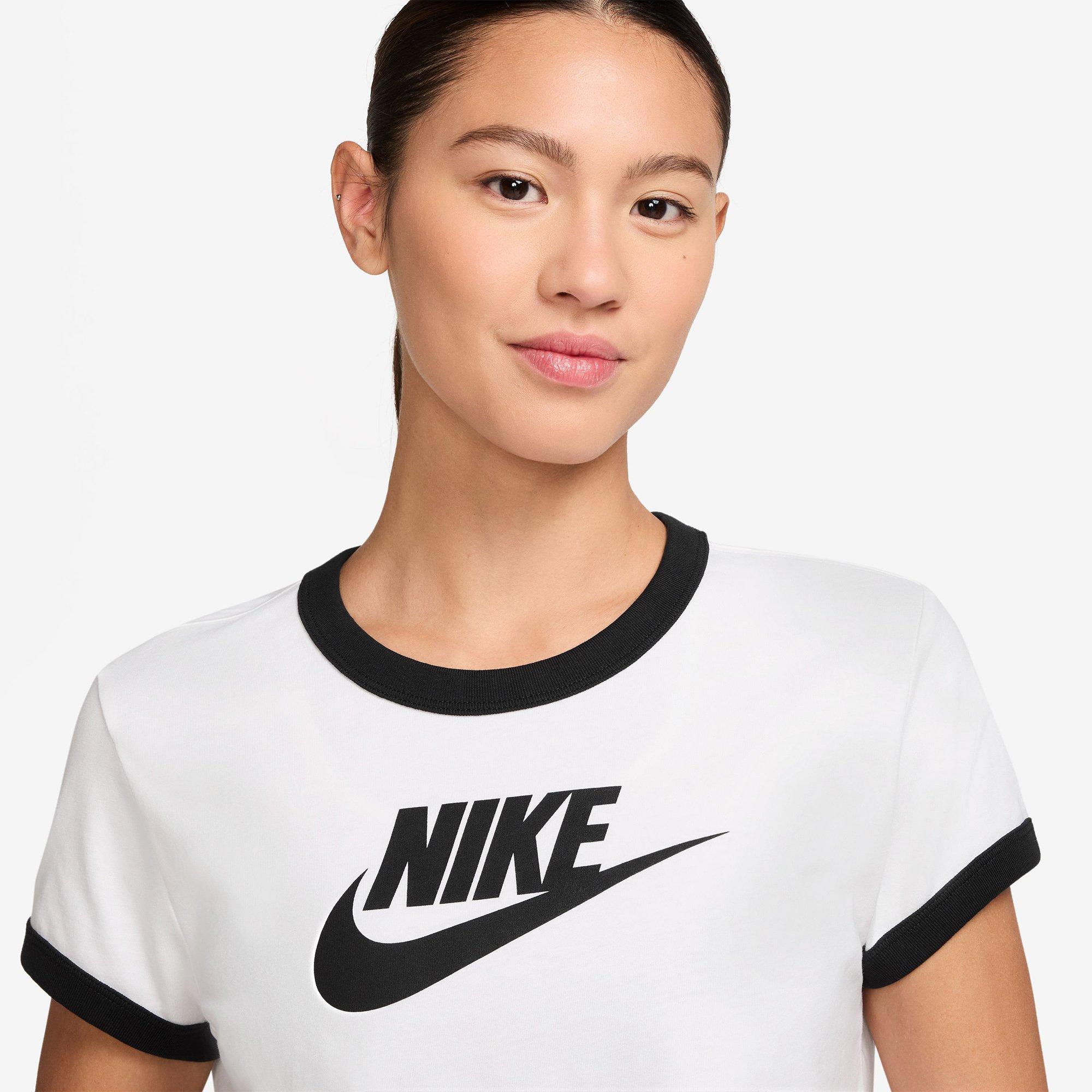 White/Black - Nike - Sportswear Womens Ringer T-Shirt - 3