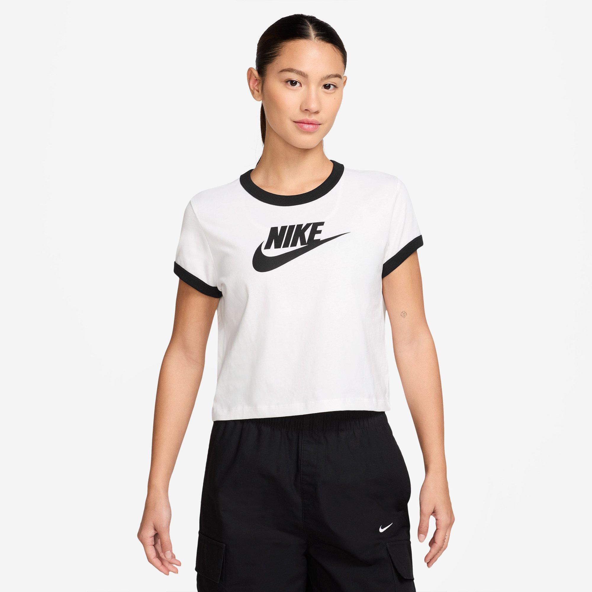 White/Black - Nike - Sportswear Womens Ringer T-Shirt - 4