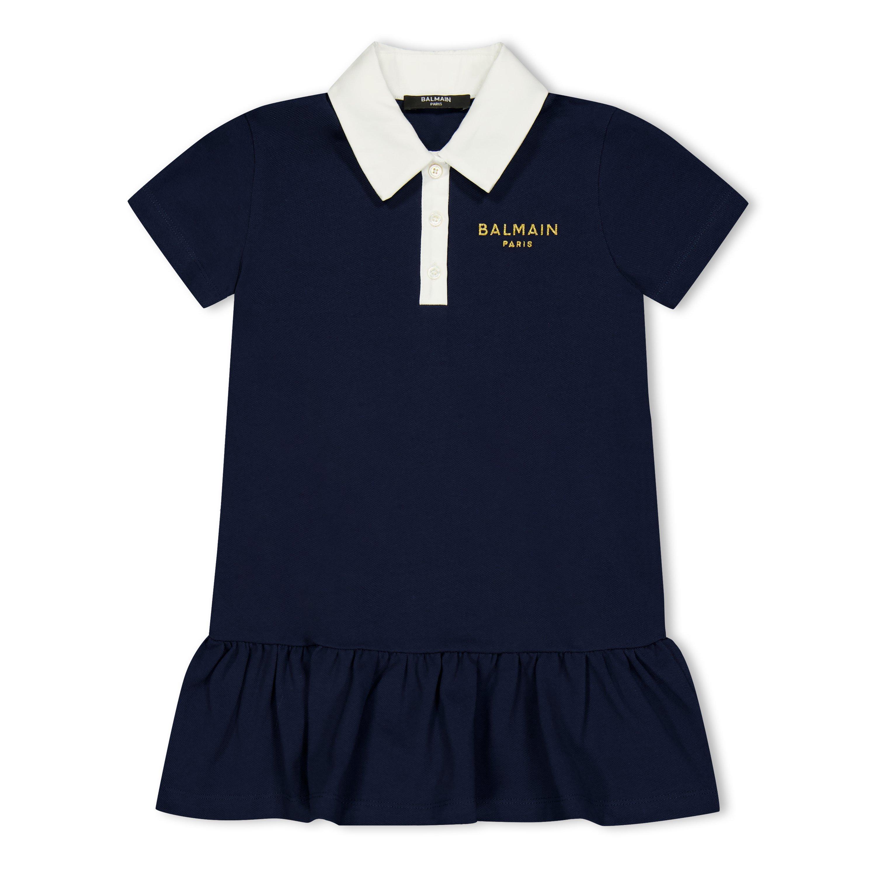 Balmain Balmain Polo Dress Jn61 - Navy 617BC - Size 14Y