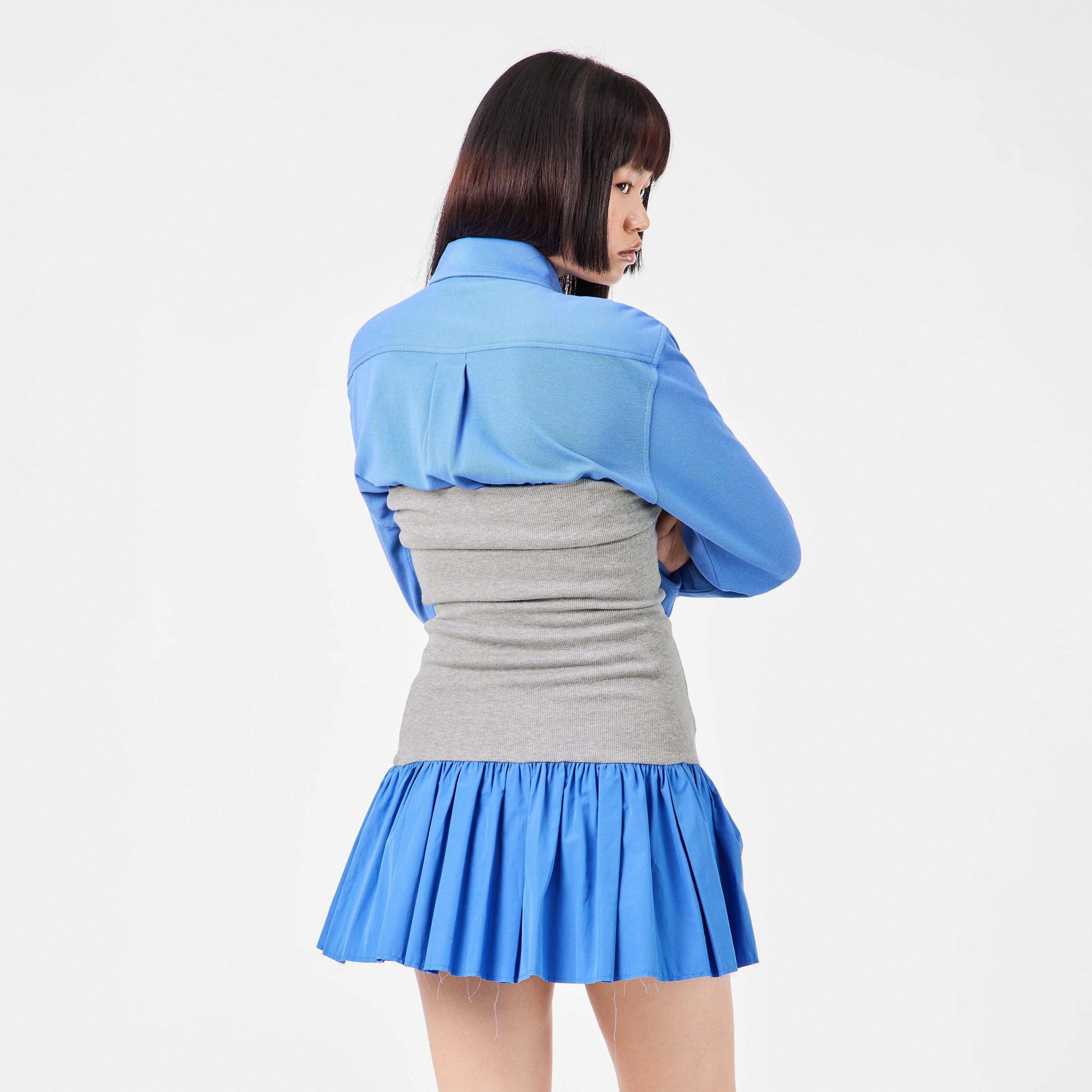 Grigio - Miu Miu - Women's Pleated Mini Dress - 4