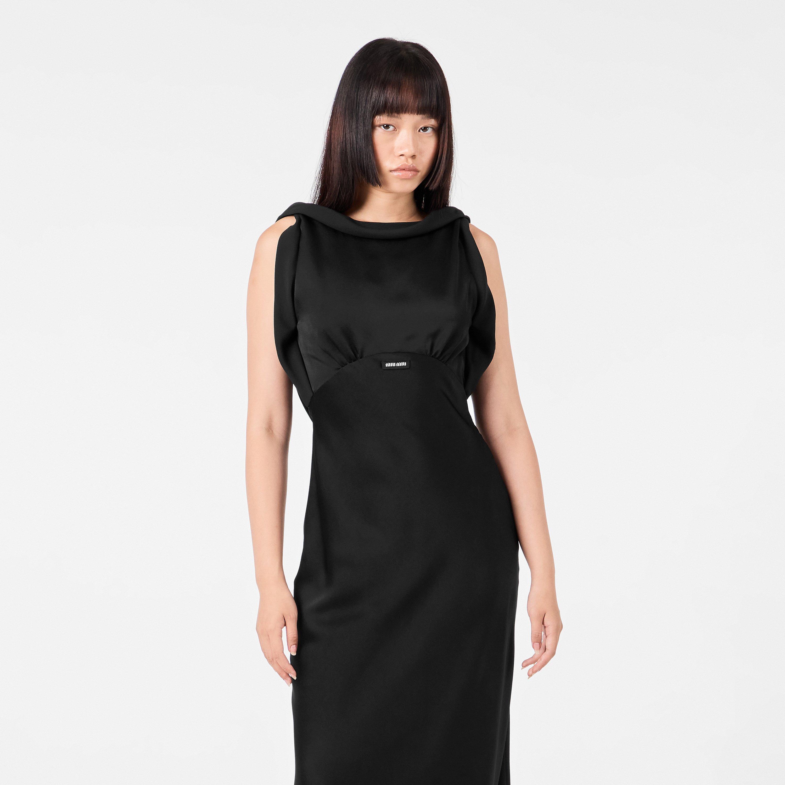 Nero - Miu Miu - Women's Textured Maxi Dress - 3