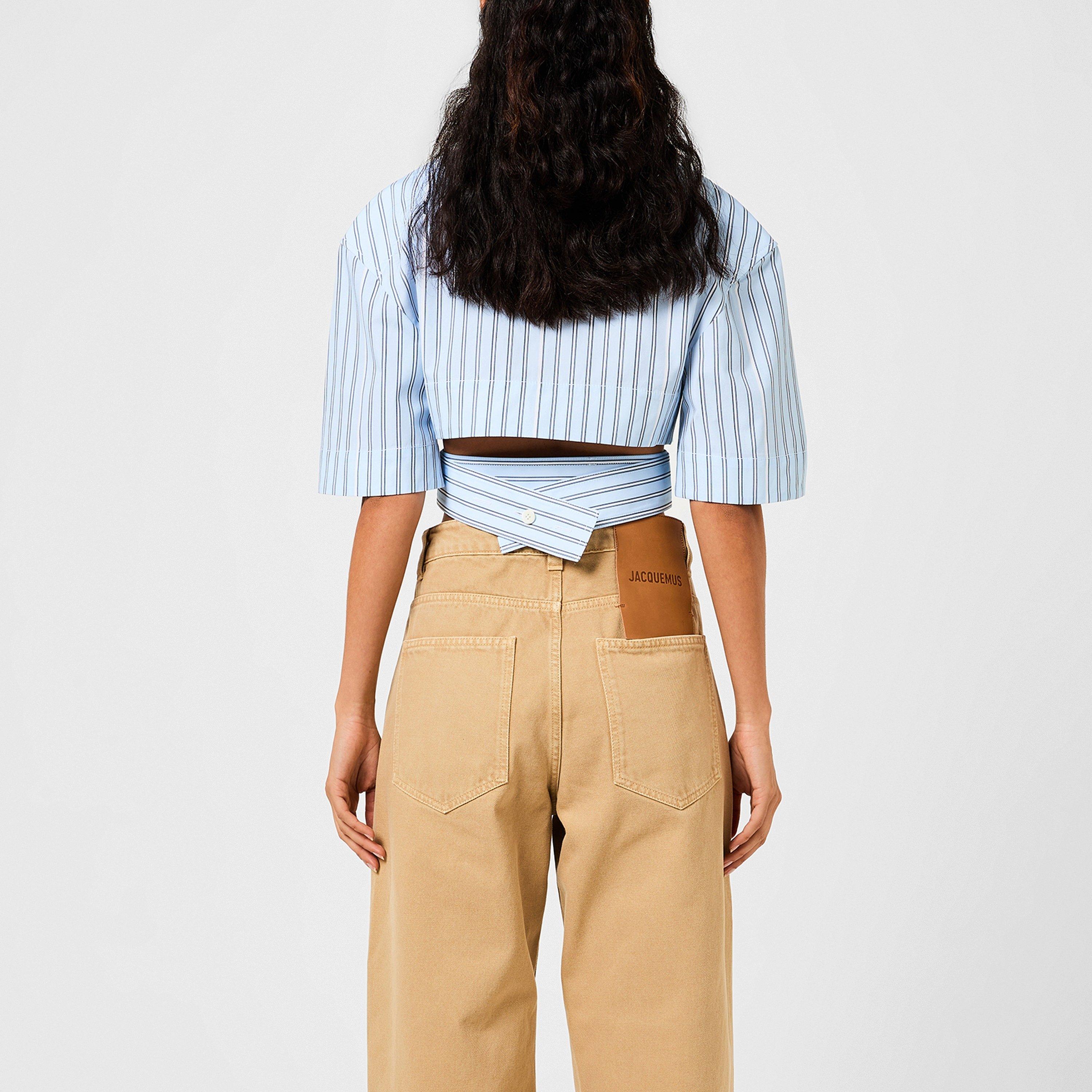 Blue Str - Jacquemus - La Courte Bari Belted Shirt - 3