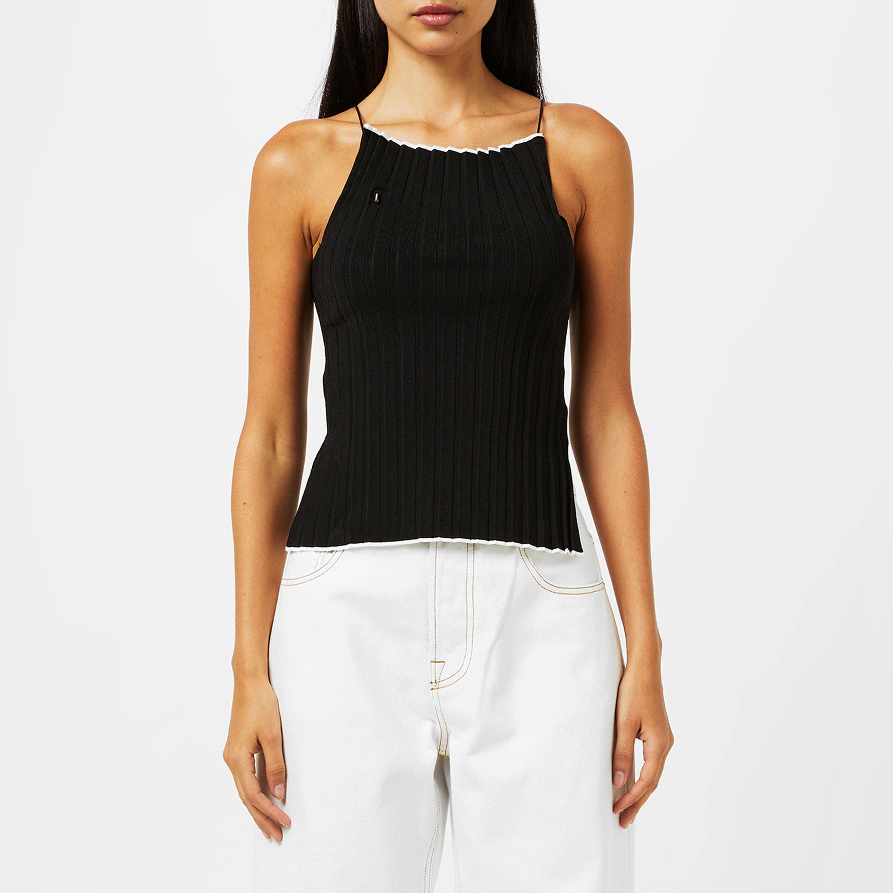 Black - Jacquemus - Le Haut Maille Pleated Top - 1